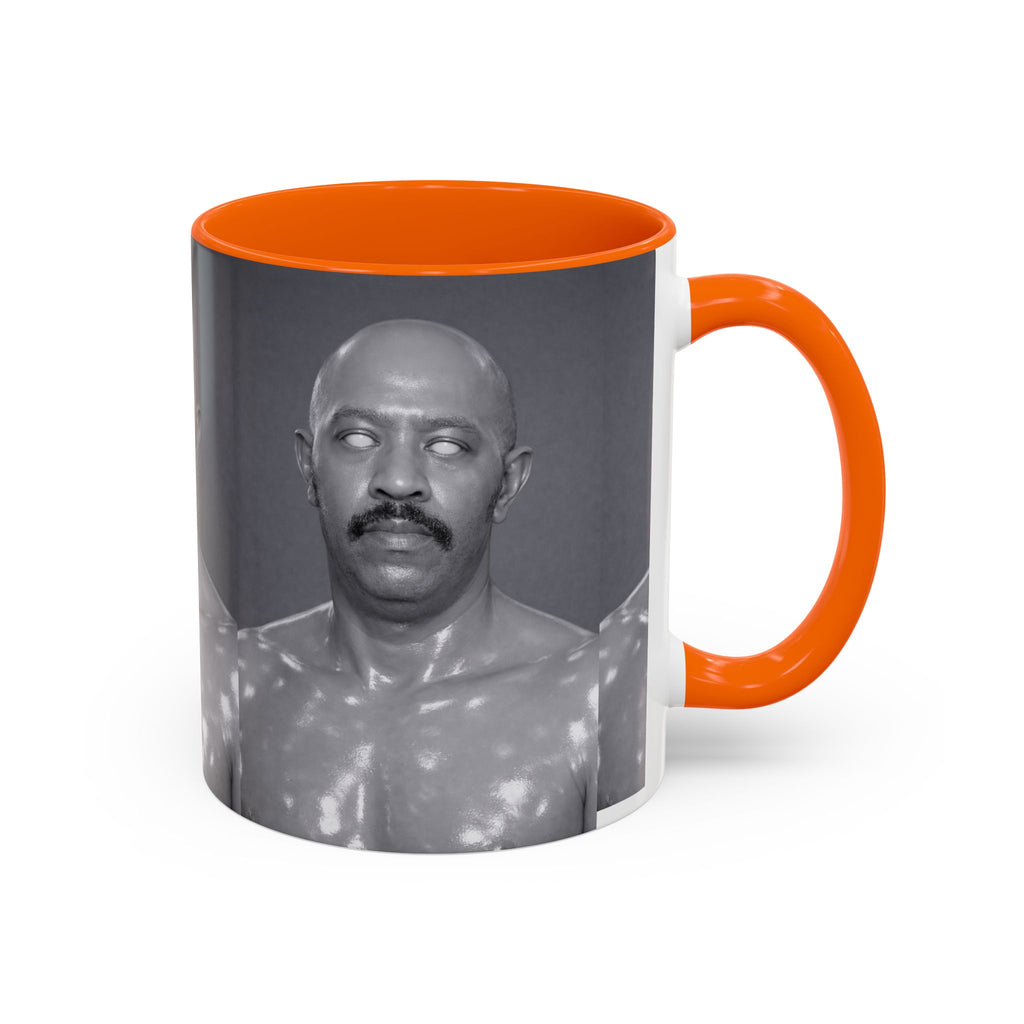 Accent Coffee Mug — Retro Black & White Portrait Accent Mug