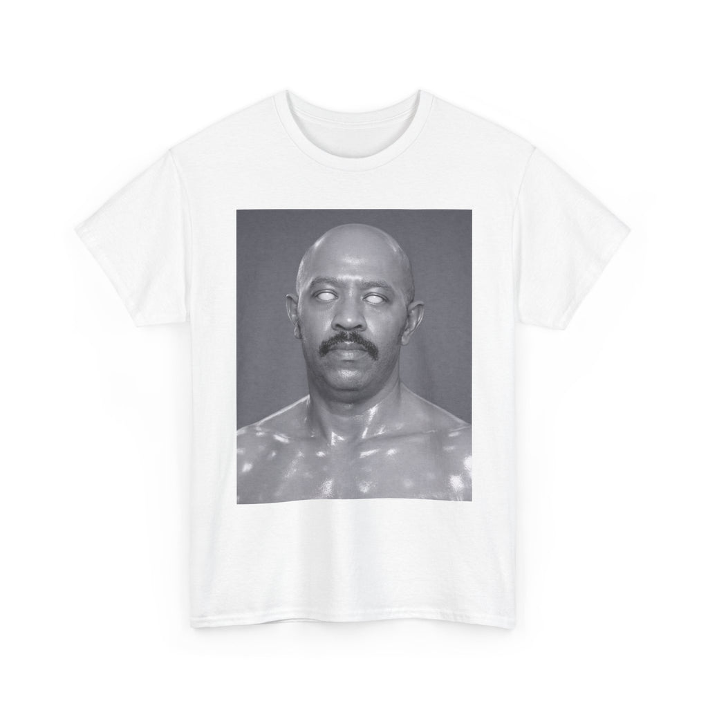 Graphic Tee — Retro Black & White Portrait Print