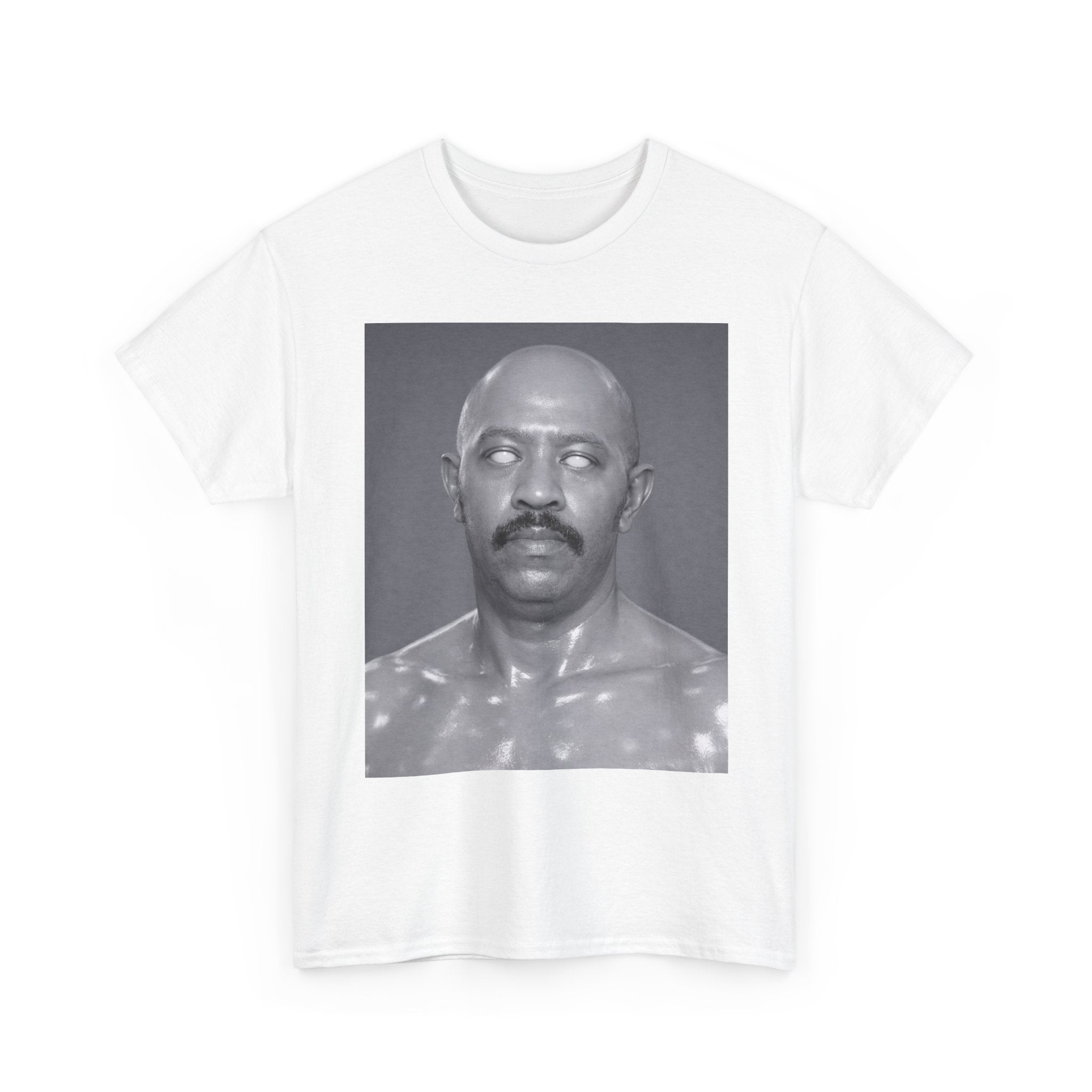 Graphic Tee — Retro Black & White Portrait Print