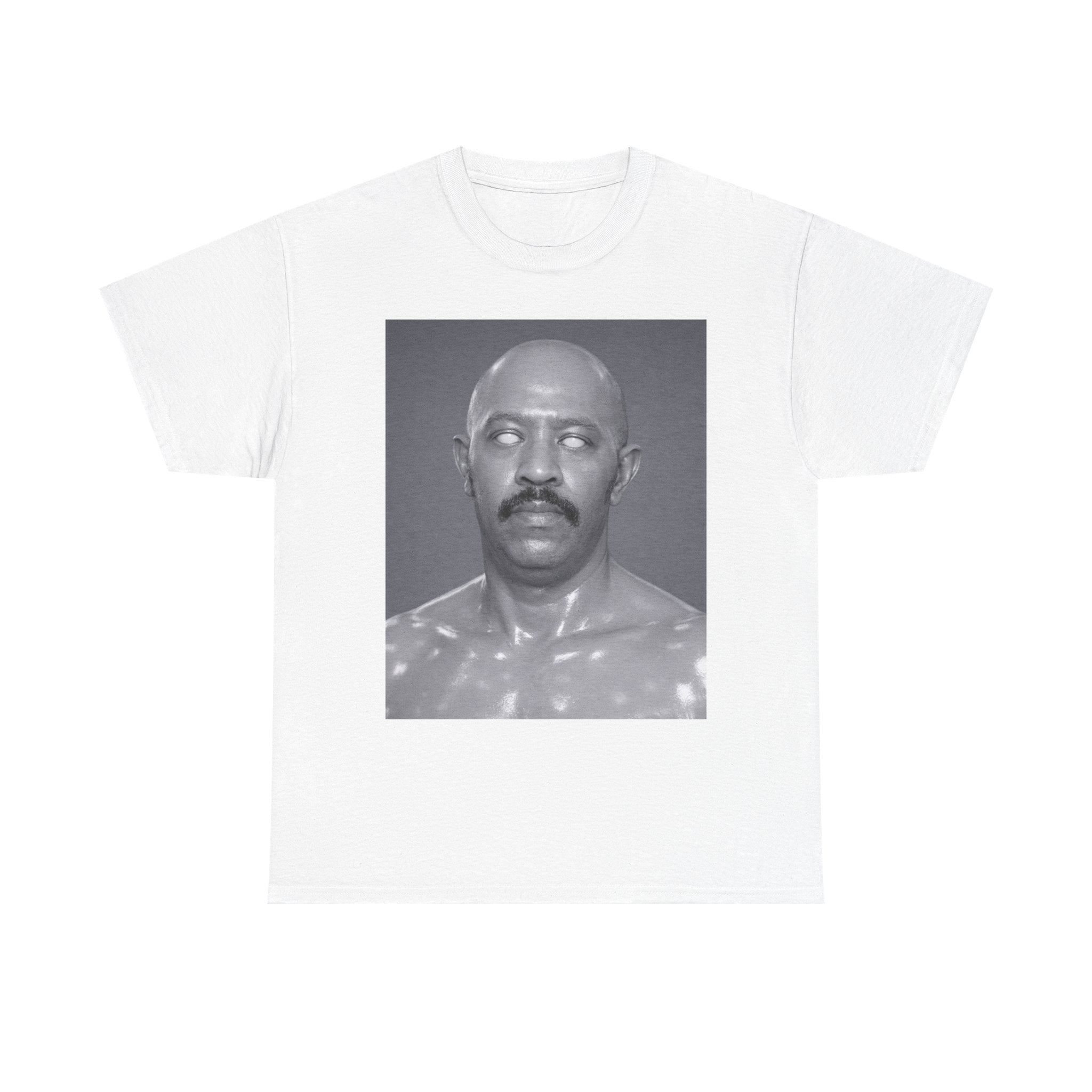 Graphic Tee — Retro Black & White Portrait Print