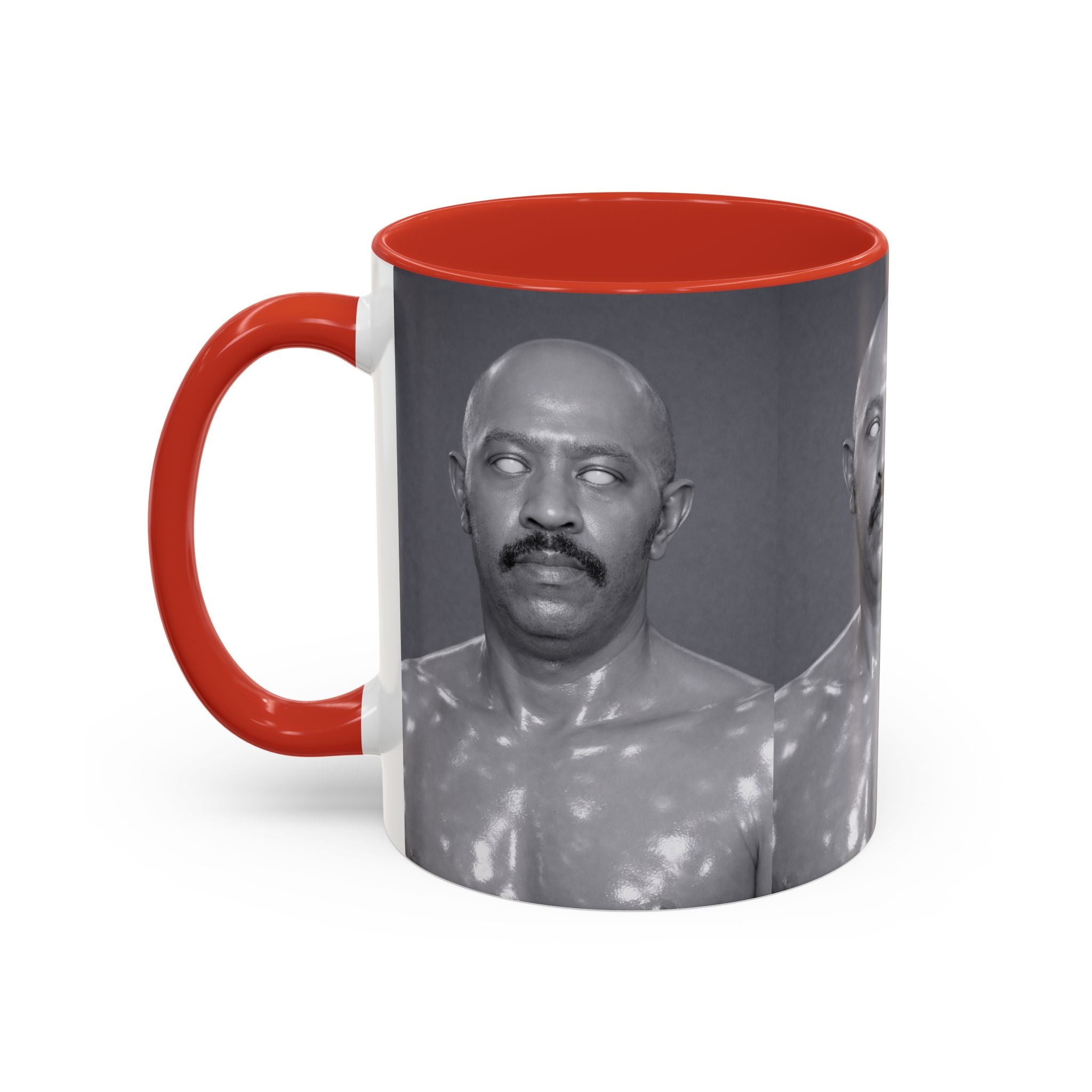 Accent Coffee Mug — Retro Black & White Portrait Accent Mug