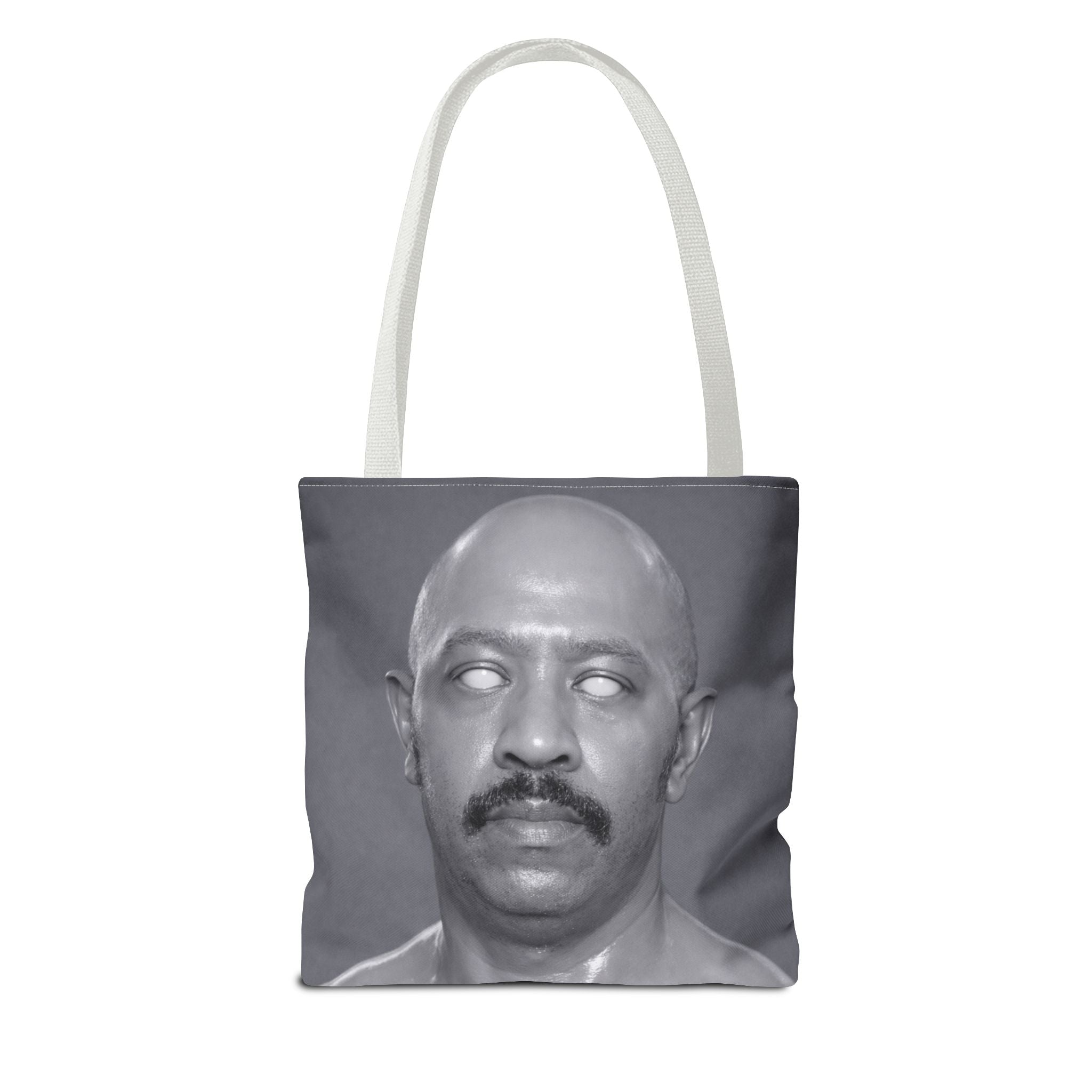 Spooky Vintage Portrait Tote Bag – Retro Ghost-Eyes Novelty Tote