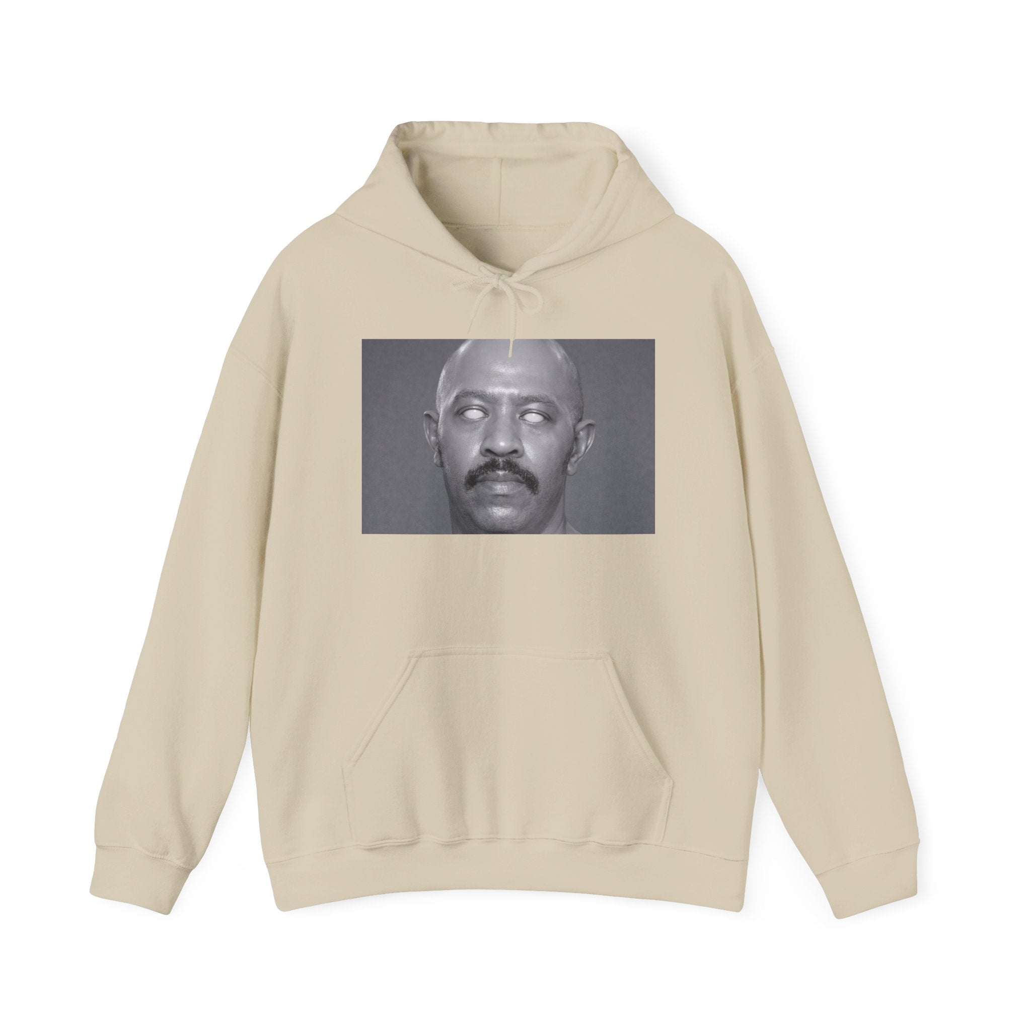 Hoodie — Retro Monochrome Eyebrow Raise Face Print
