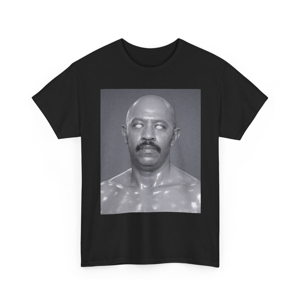 Graphic Tee — Retro Black & White Portrait Print