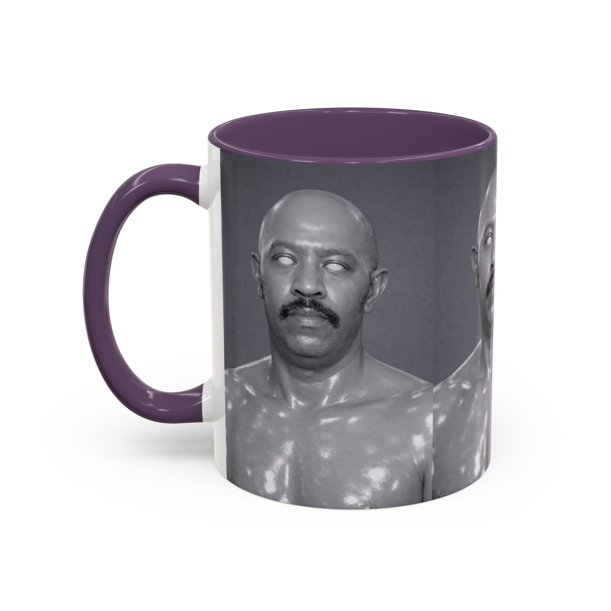 Accent Coffee Mug — Retro Black & White Portrait Accent Mug