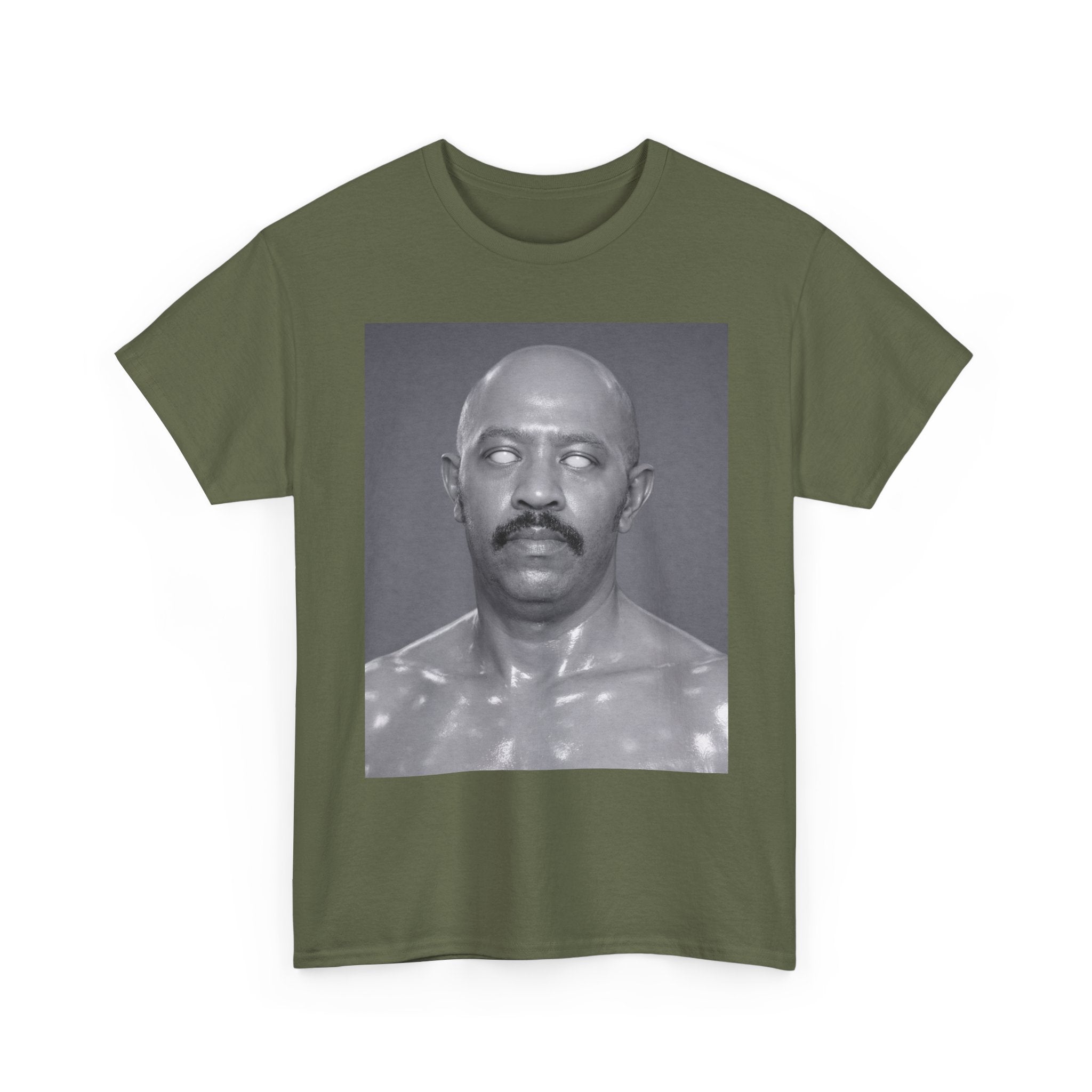 Graphic Tee — Retro Black & White Portrait Print