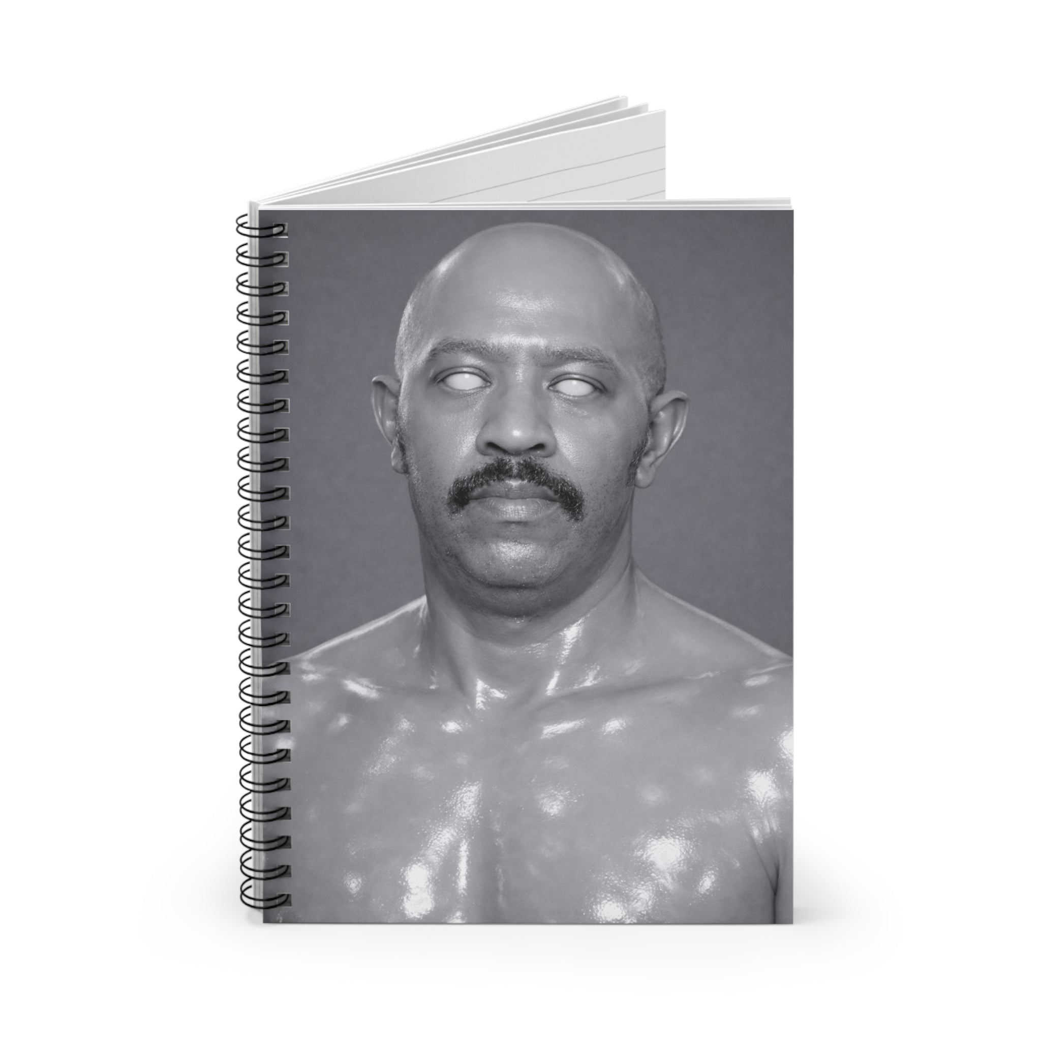 Spiral Notebook — Surreal Monochrome Portrait Journal