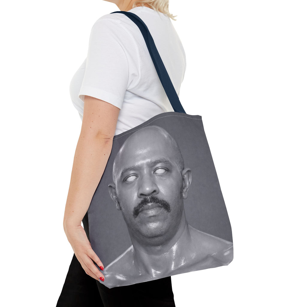 Spooky Vintage Portrait Tote Bag – Retro Ghost-Eyes Novelty Tote