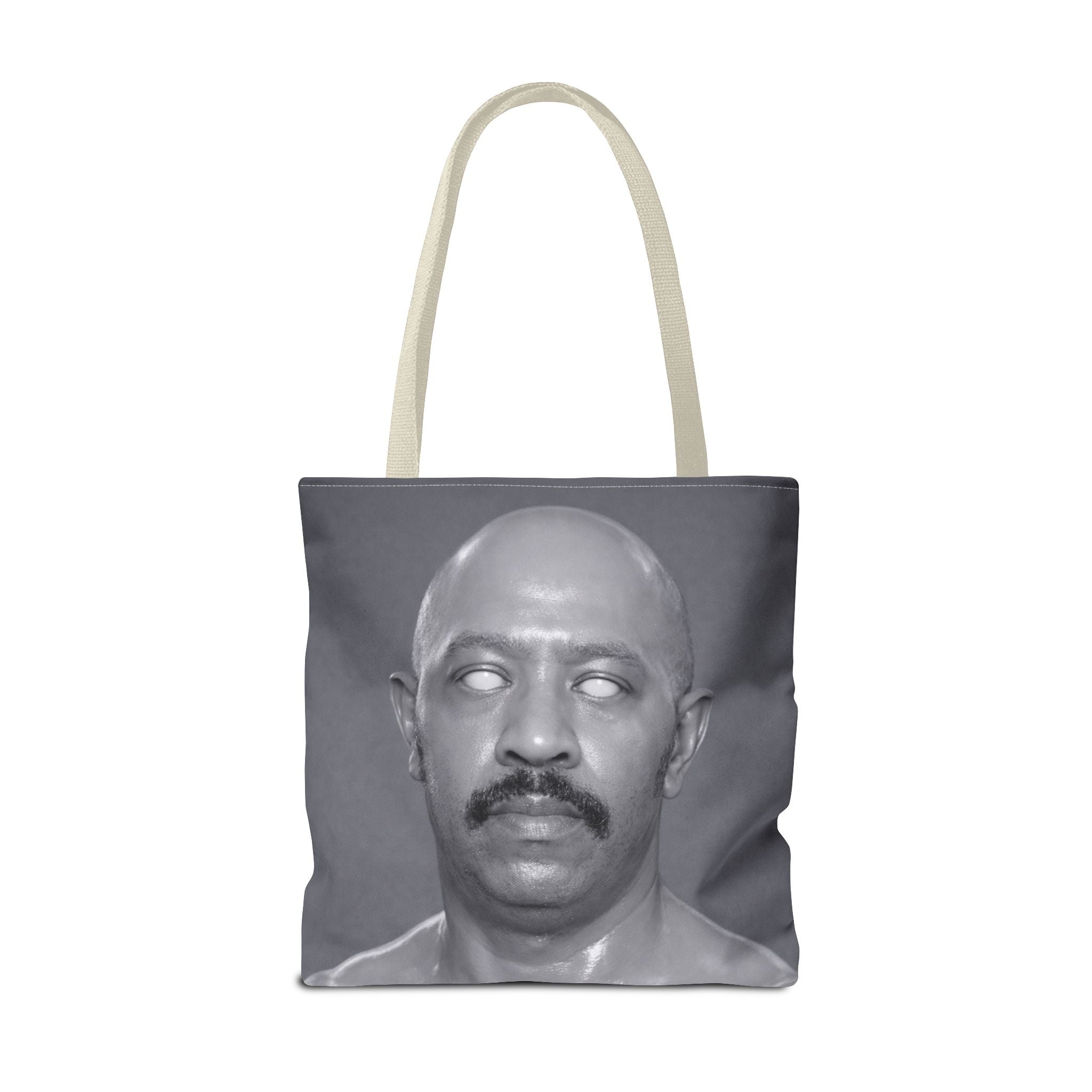 Spooky Vintage Portrait Tote Bag – Retro Ghost-Eyes Novelty Tote