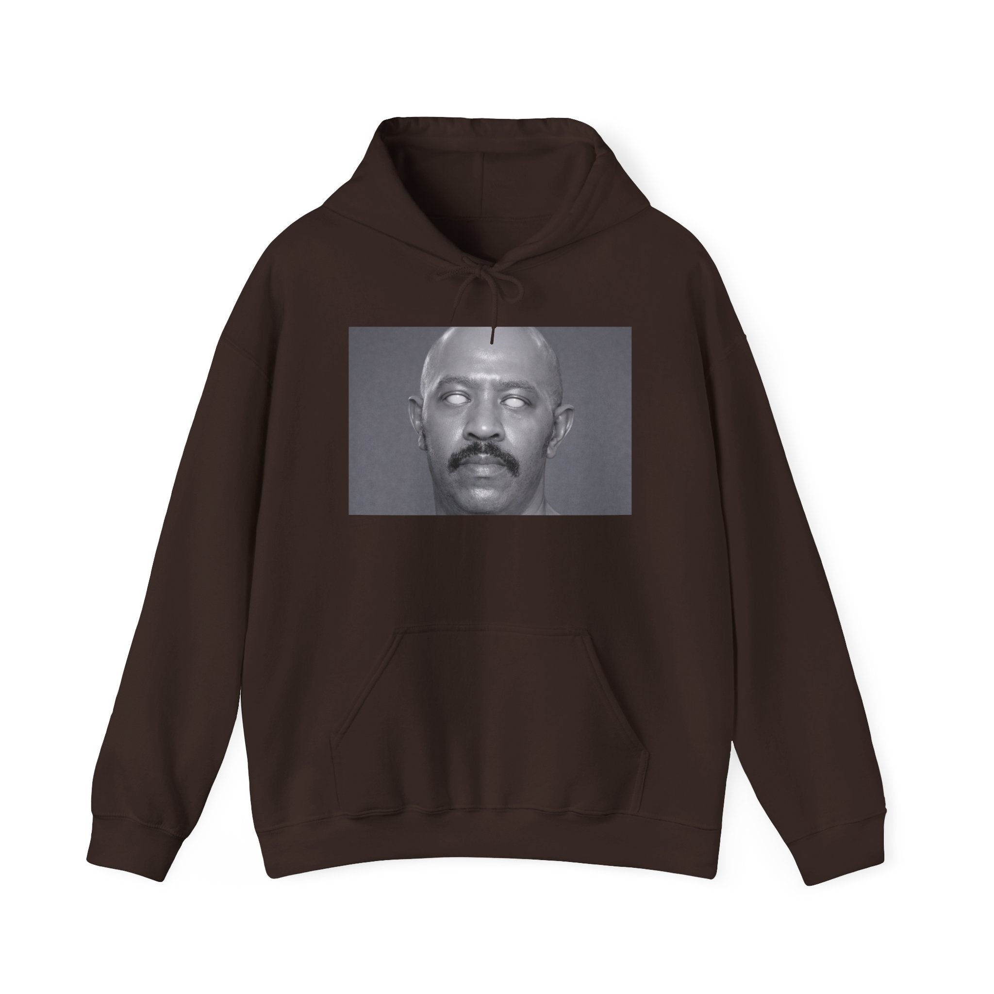 Hoodie — Retro Monochrome Eyebrow Raise Face Print