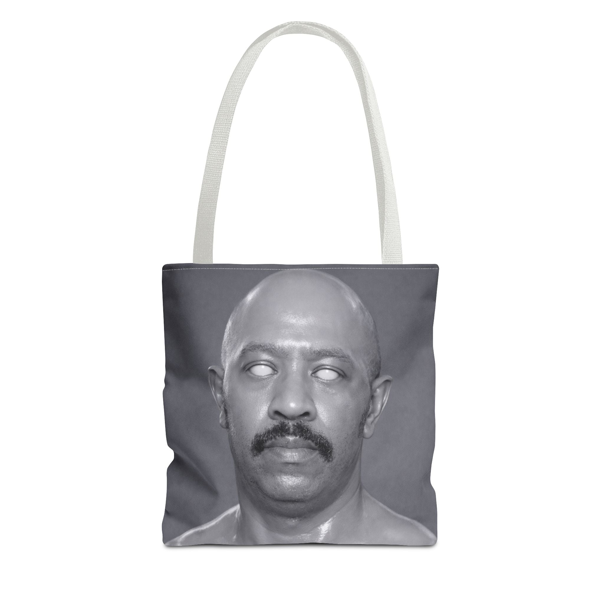 Spooky Vintage Portrait Tote Bag – Retro Ghost-Eyes Novelty Tote