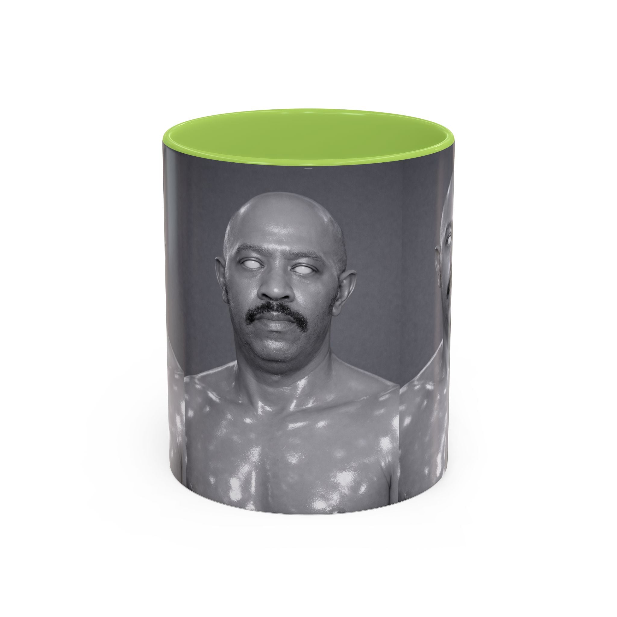Accent Coffee Mug — Retro Black & White Portrait Accent Mug