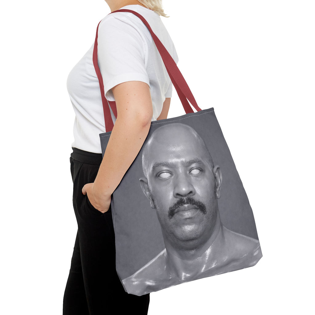 Spooky Vintage Portrait Tote Bag – Retro Ghost-Eyes Novelty Tote