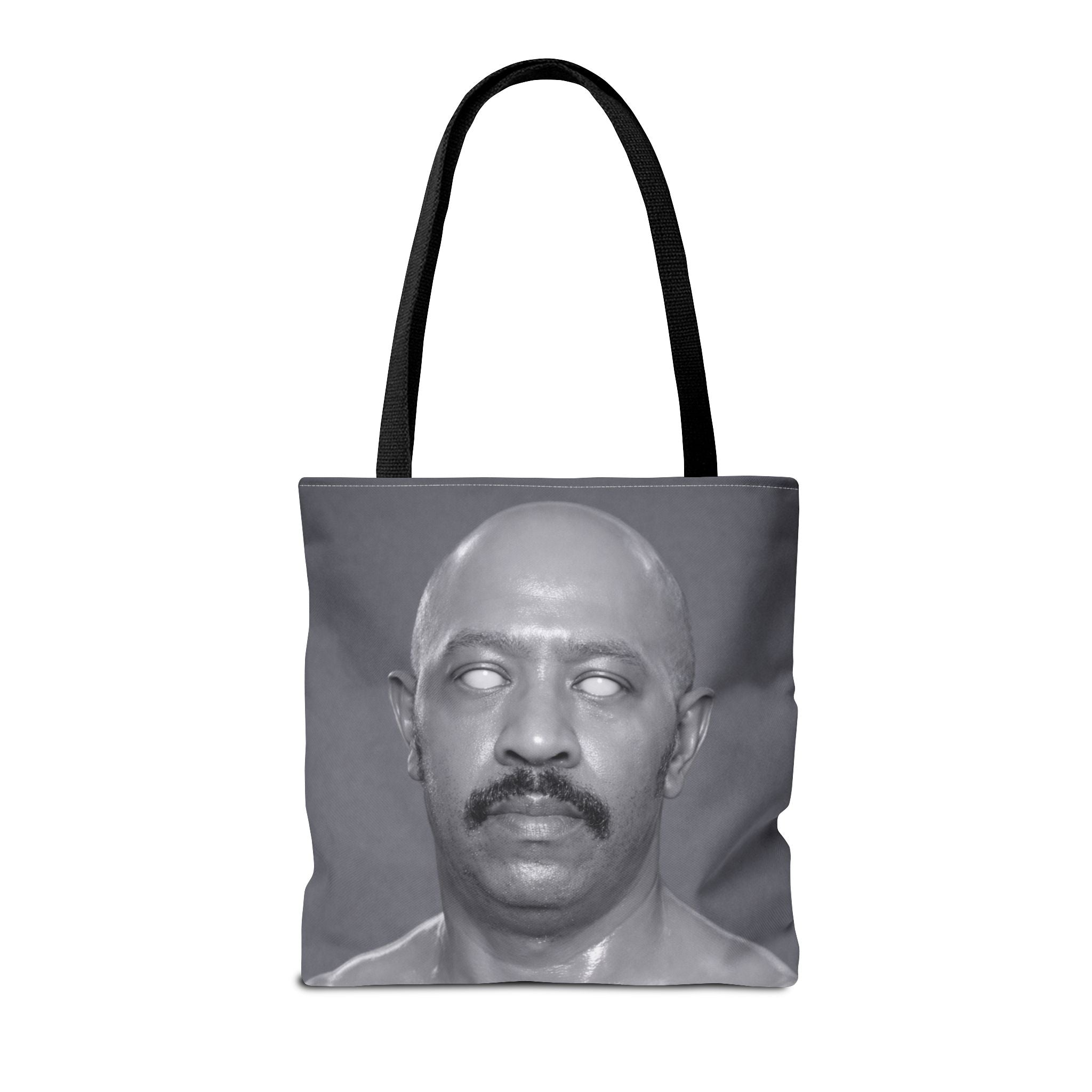 Spooky Vintage Portrait Tote Bag – Retro Ghost-Eyes Novelty Tote