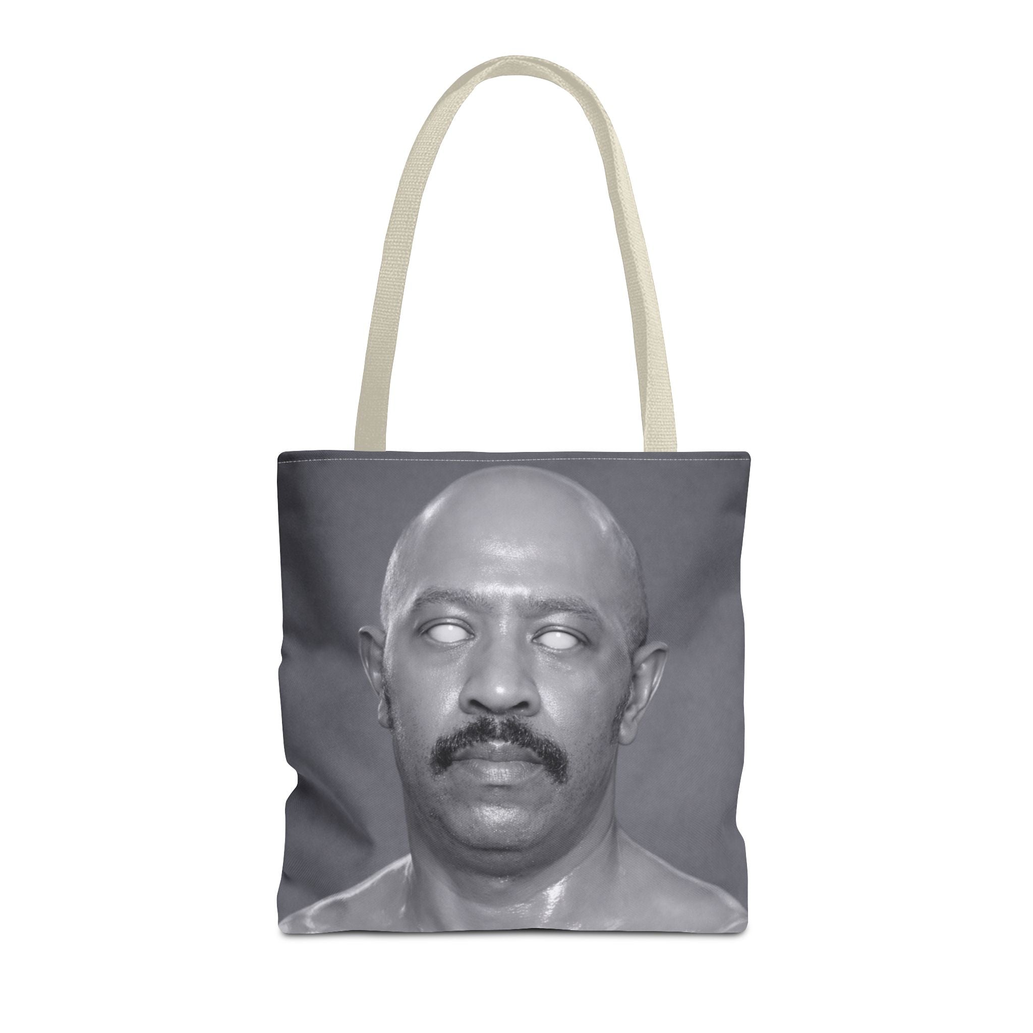 Spooky Vintage Portrait Tote Bag – Retro Ghost-Eyes Novelty Tote