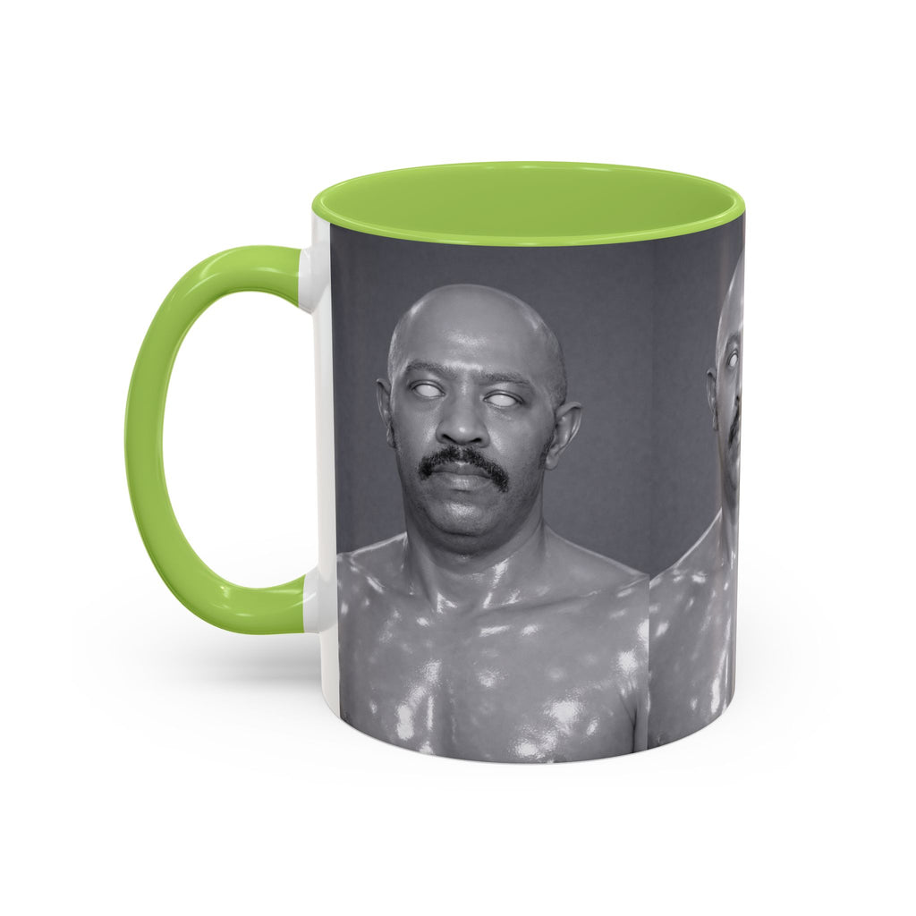 Accent Coffee Mug — Retro Black & White Portrait Accent Mug