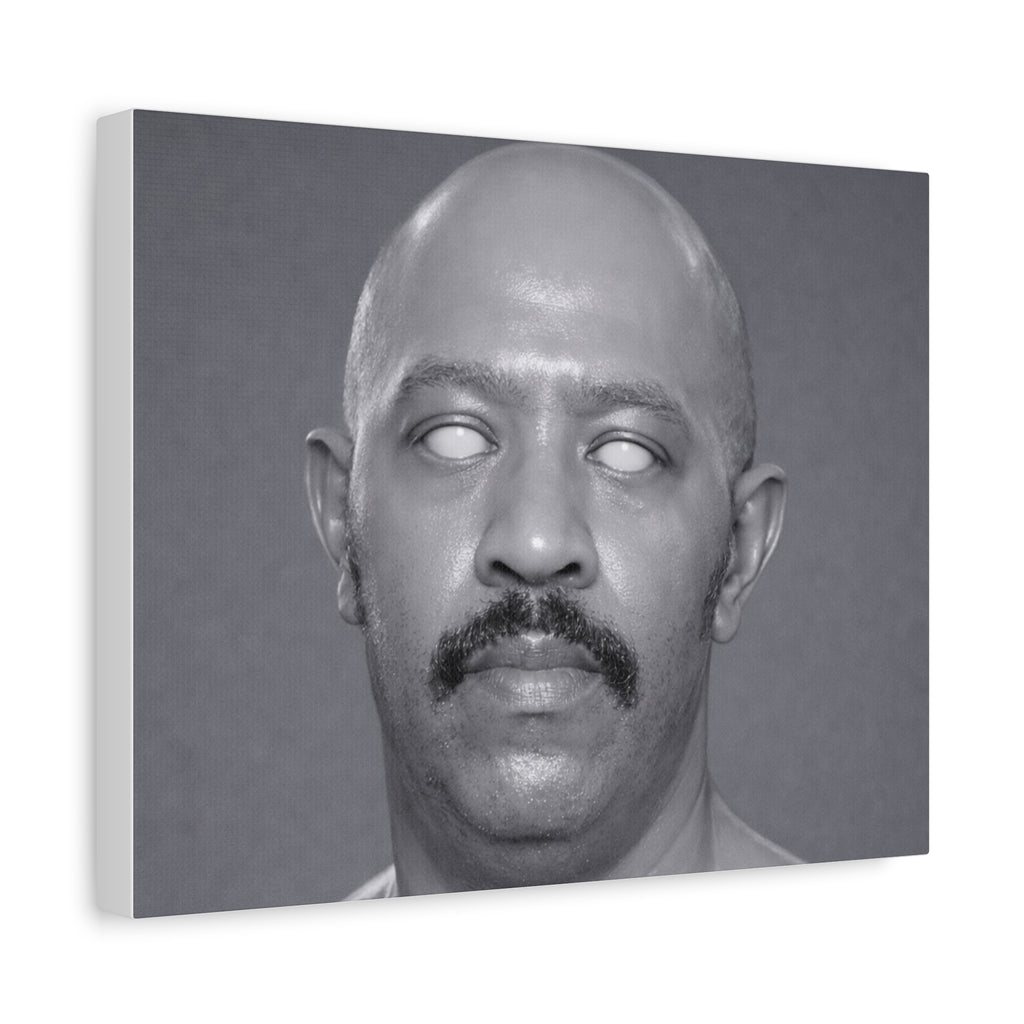 Eerie Monochrome Portrait Canvas — Stretched Matte Wall Art