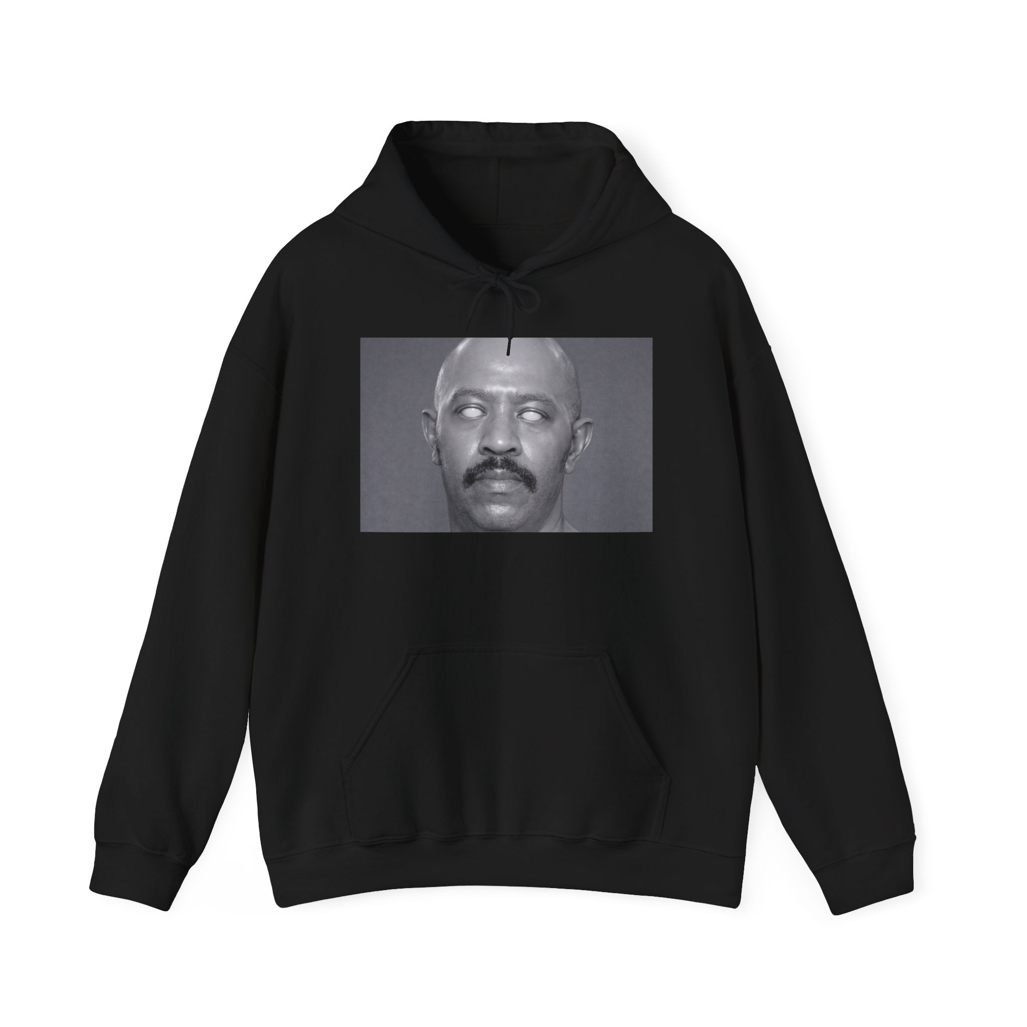 Hoodie — Retro Monochrome Eyebrow Raise Face Print