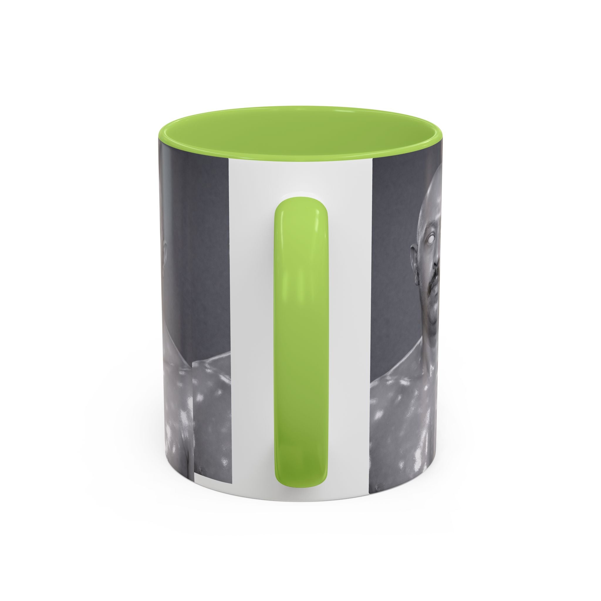 Accent Coffee Mug — Retro Black & White Portrait Accent Mug