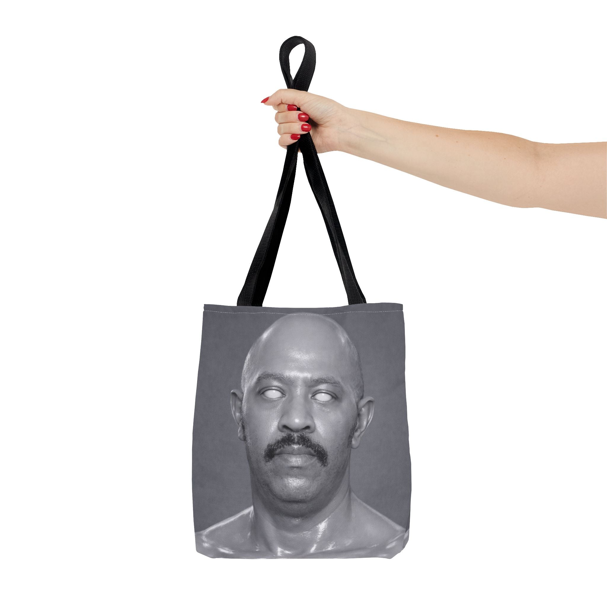 Spooky Vintage Portrait Tote Bag – Retro Ghost-Eyes Novelty Tote