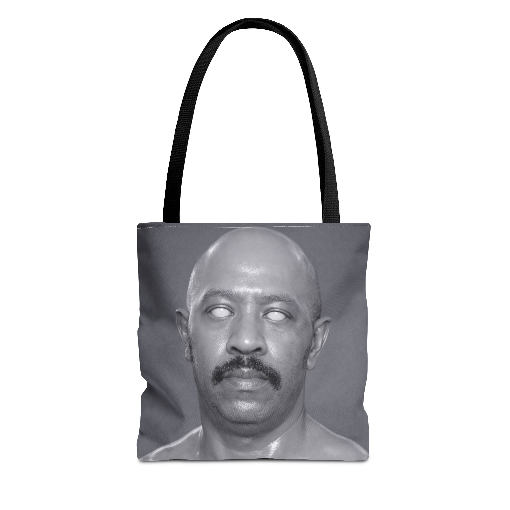 Spooky Vintage Portrait Tote Bag – Retro Ghost-Eyes Novelty Tote