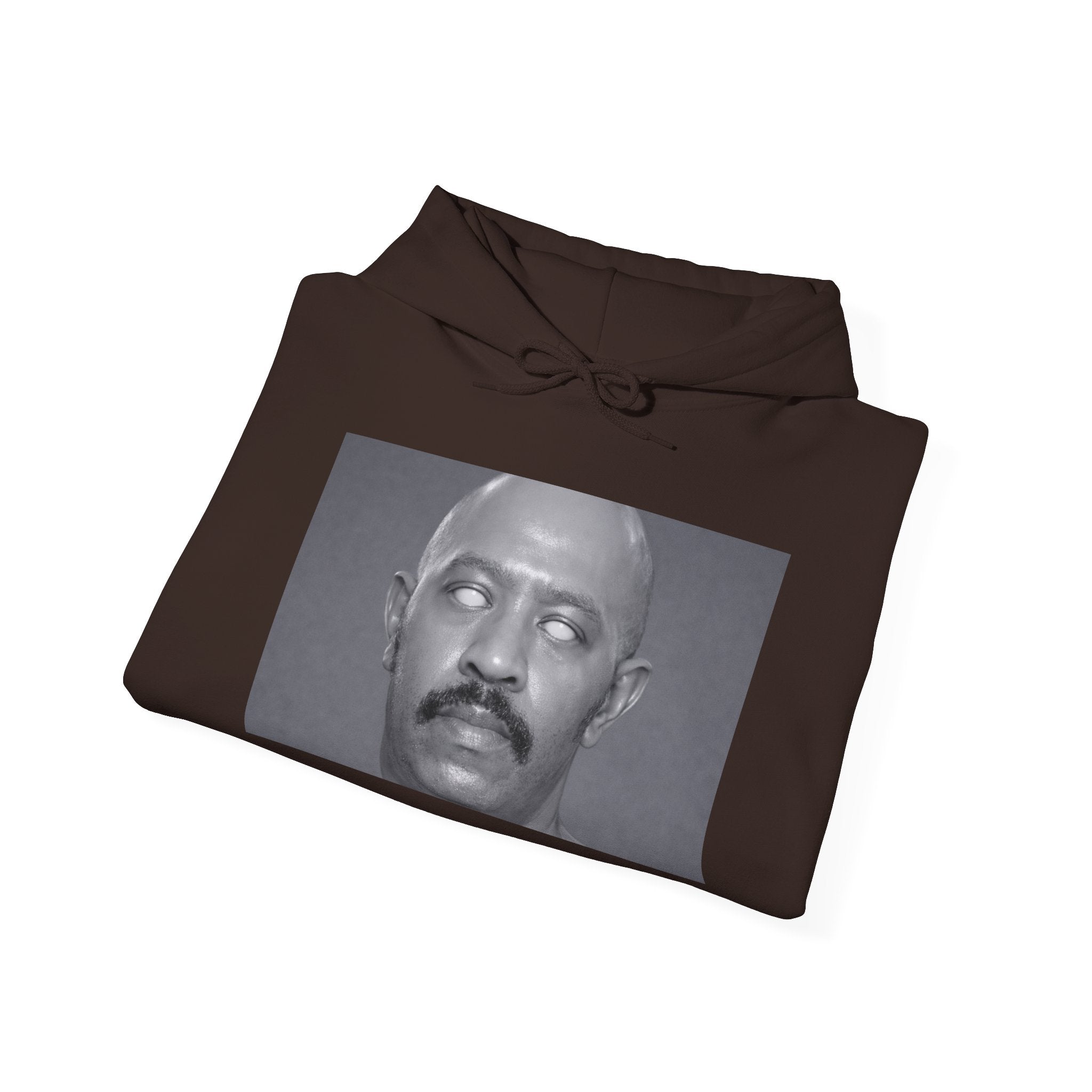 Hoodie — Retro Monochrome Eyebrow Raise Face Print
