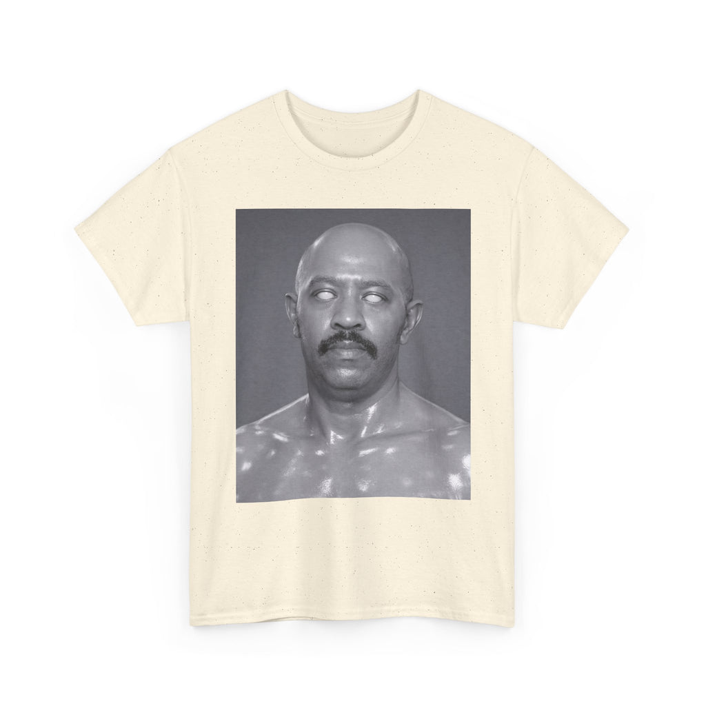 Graphic Tee — Retro Black & White Portrait Print