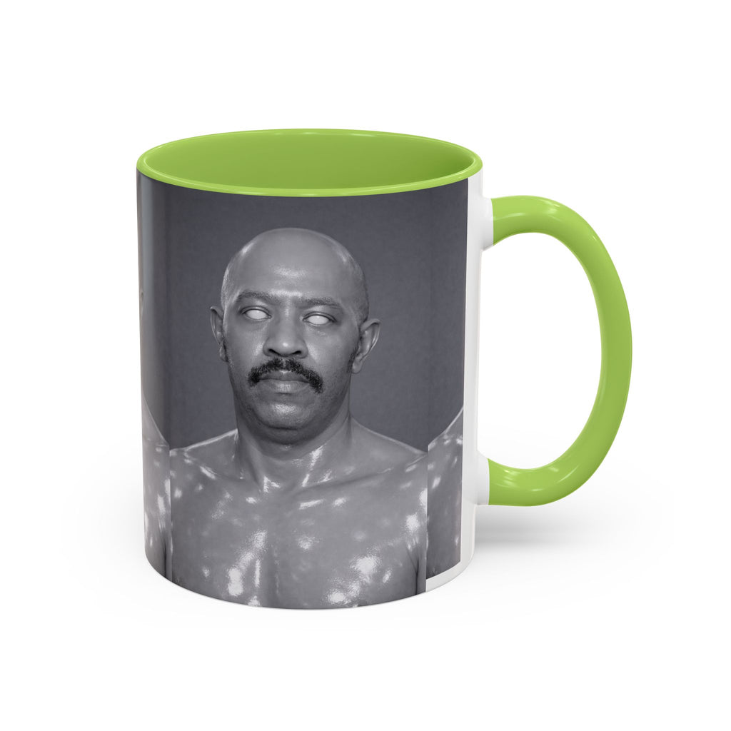 Accent Coffee Mug — Retro Black & White Portrait Accent Mug