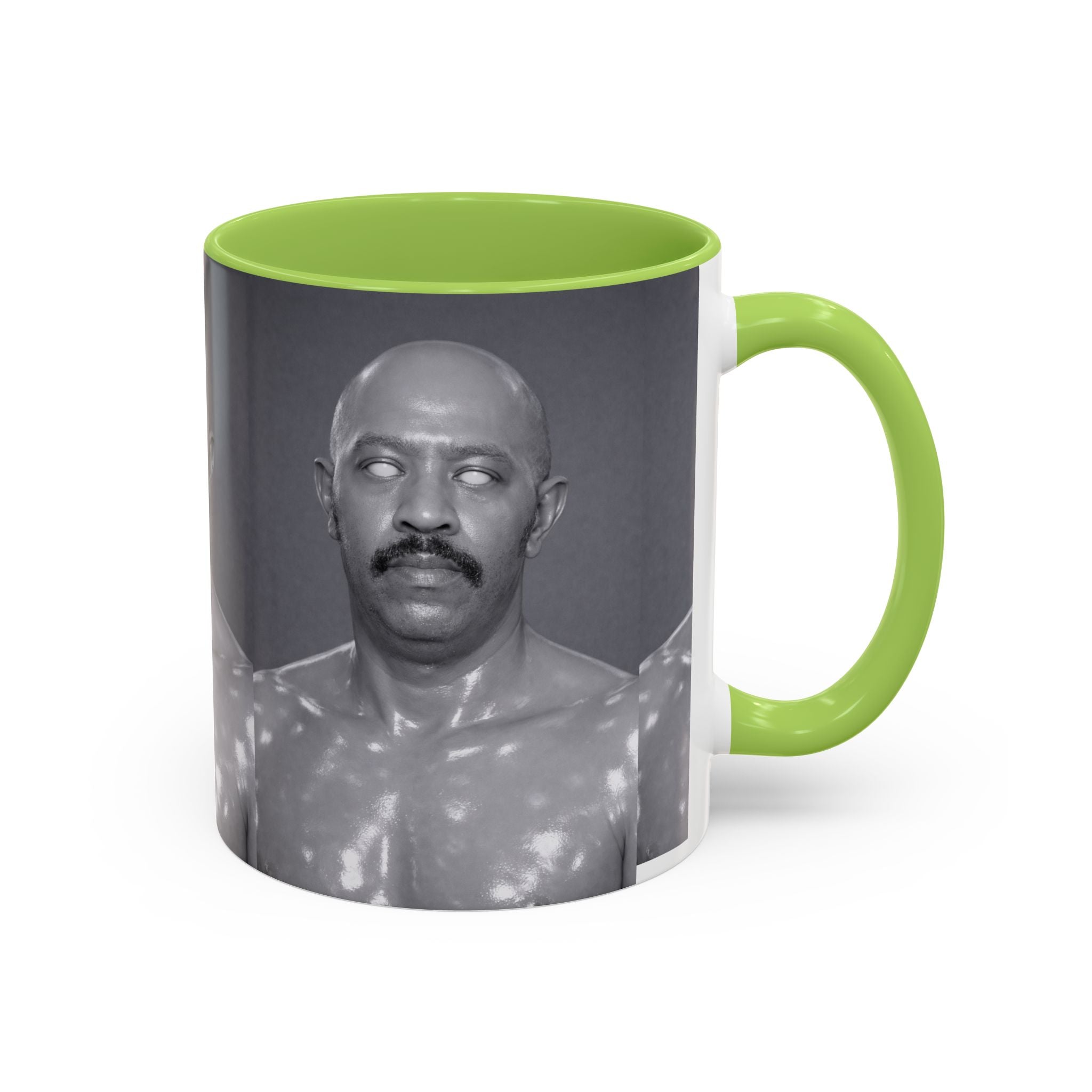 Accent Coffee Mug — Retro Black & White Portrait Accent Mug