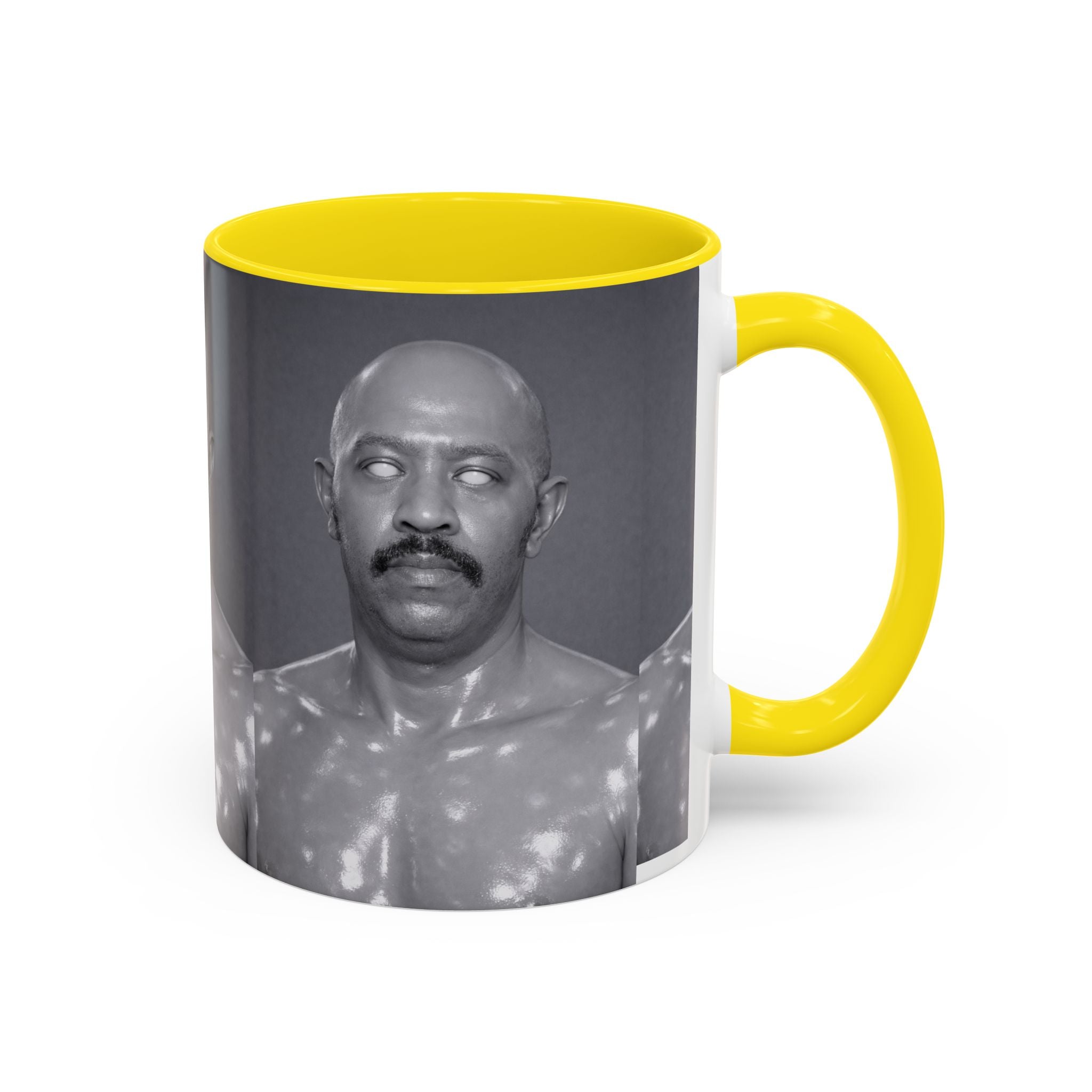 Accent Coffee Mug — Retro Black & White Portrait Accent Mug