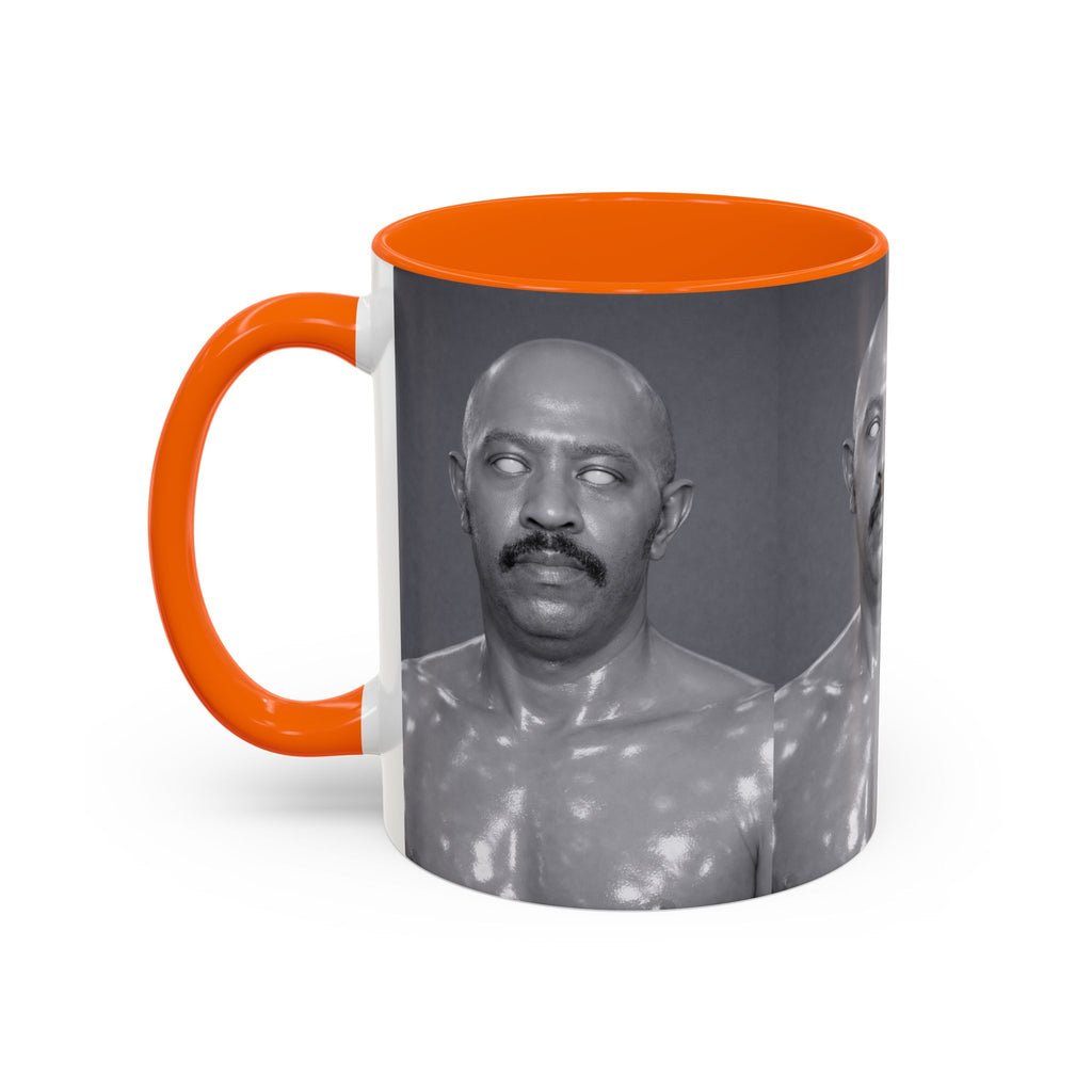 Accent Coffee Mug — Retro Black & White Portrait Accent Mug