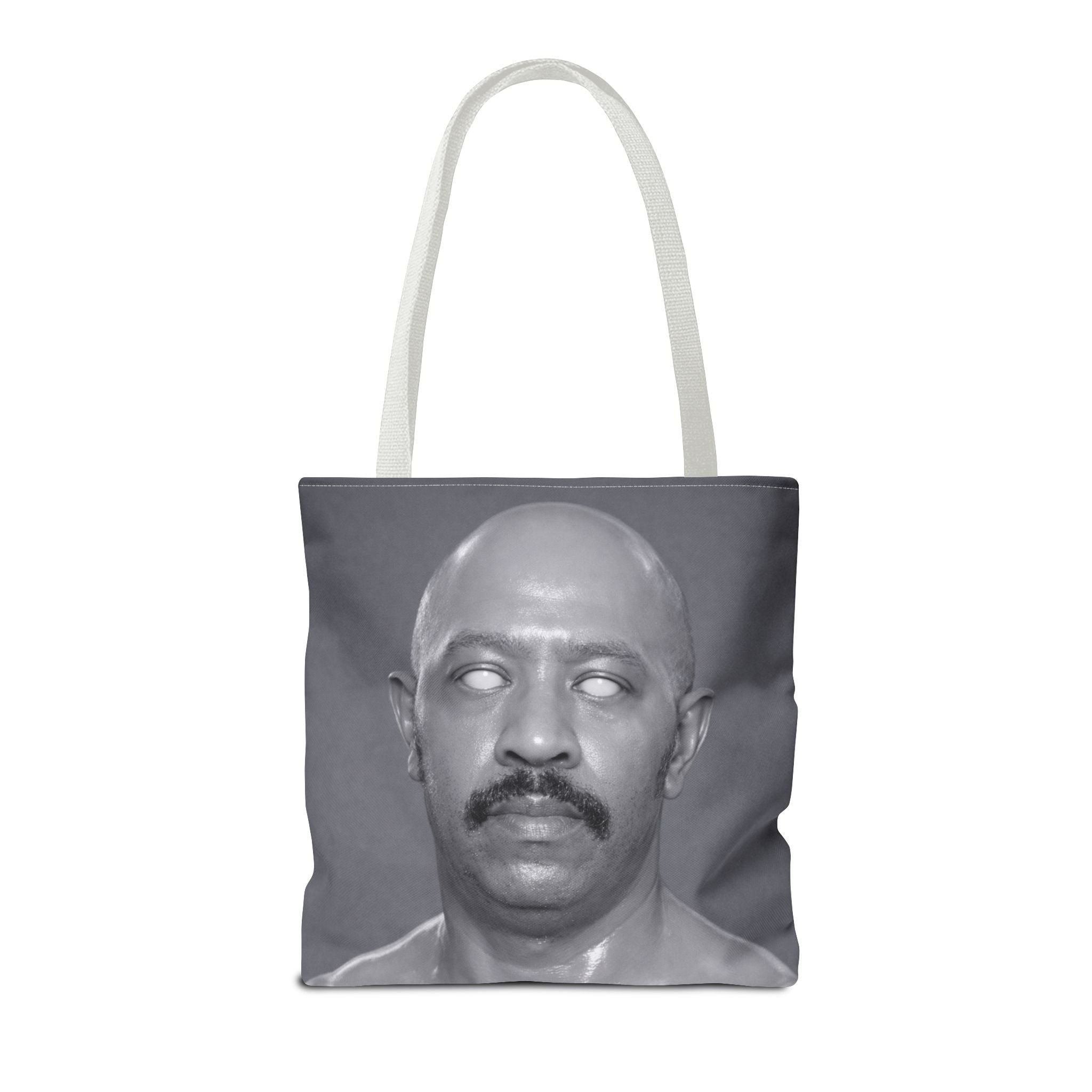 Spooky Vintage Portrait Tote Bag – Retro Ghost-Eyes Novelty Tote