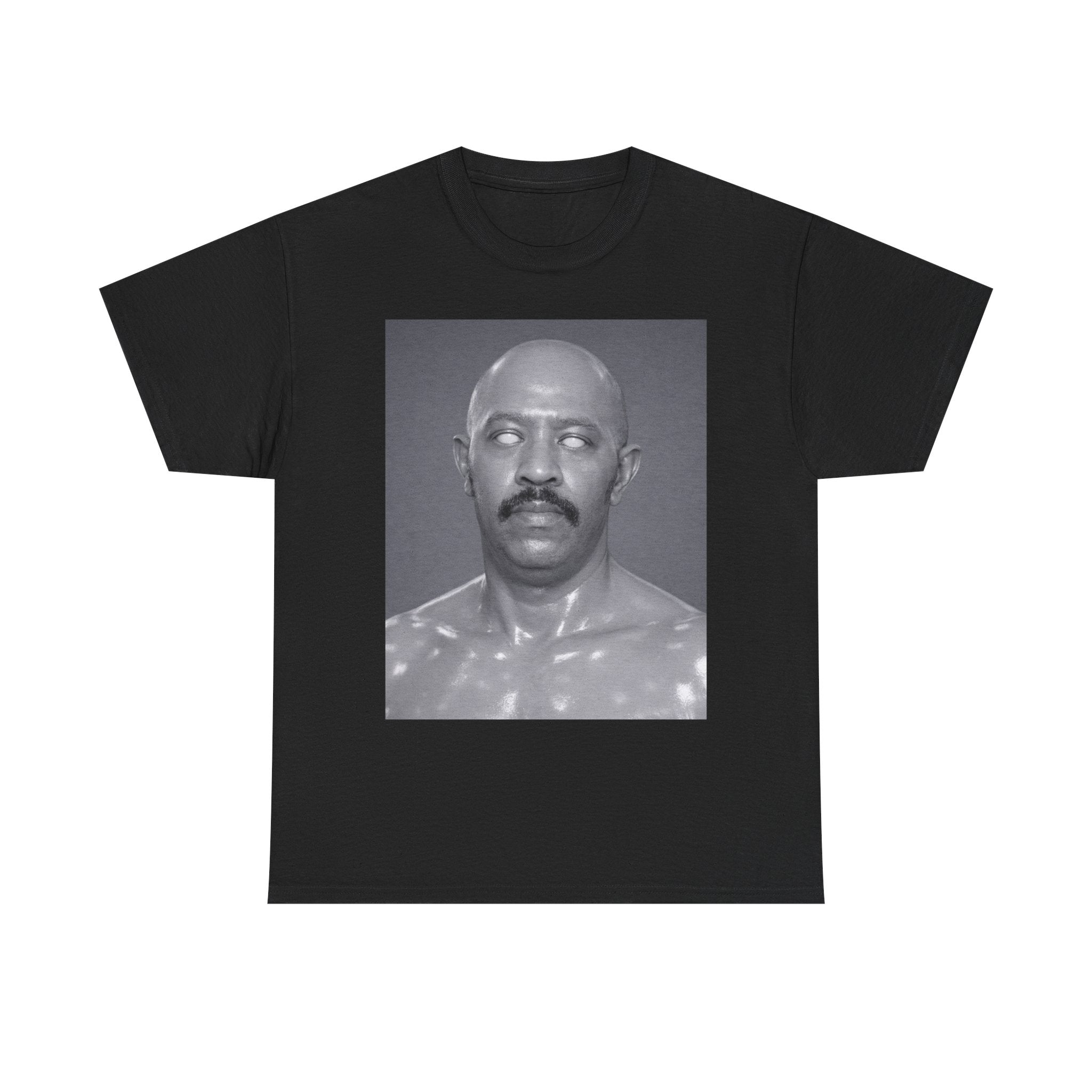 Graphic Tee — Retro Black & White Portrait Print