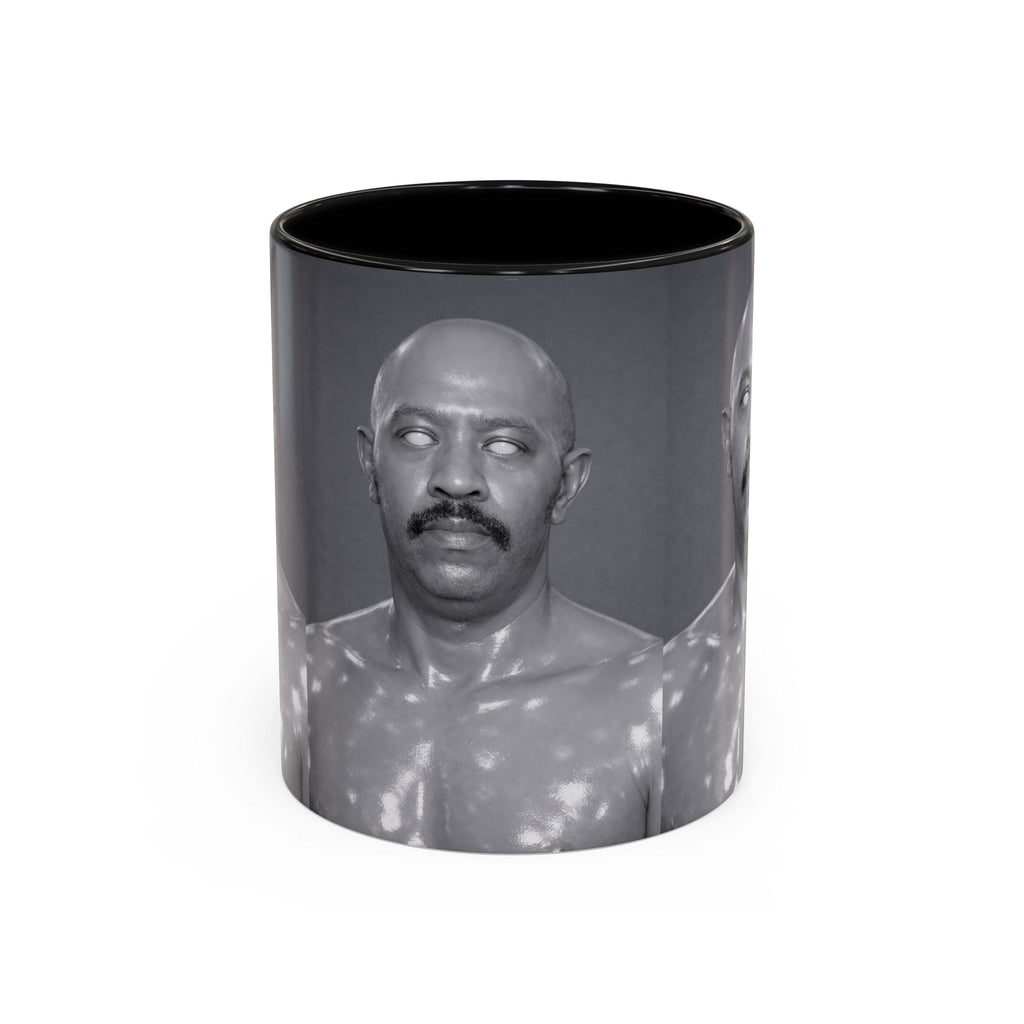 Accent Coffee Mug — Retro Black & White Portrait Accent Mug