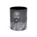 Accent Coffee Mug — Retro Black & White Portrait Accent Mug