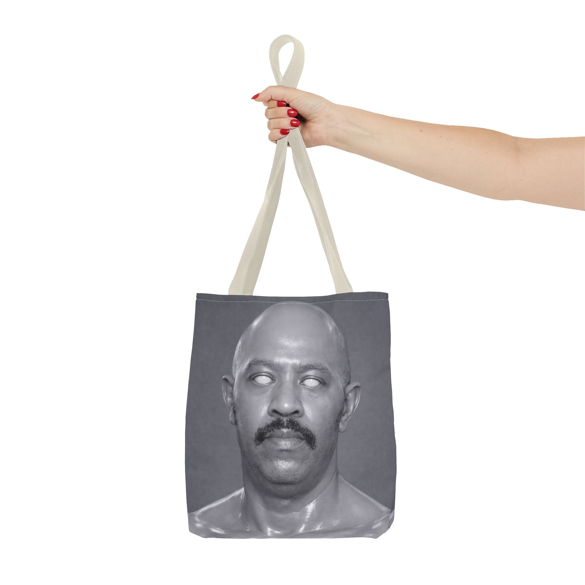 Spooky Vintage Portrait Tote Bag – Retro Ghost-Eyes Novelty Tote