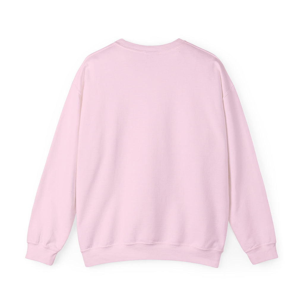 Crewneck Sweatshirt with Surreal Portrait Print — Monochrome Bald Man Art