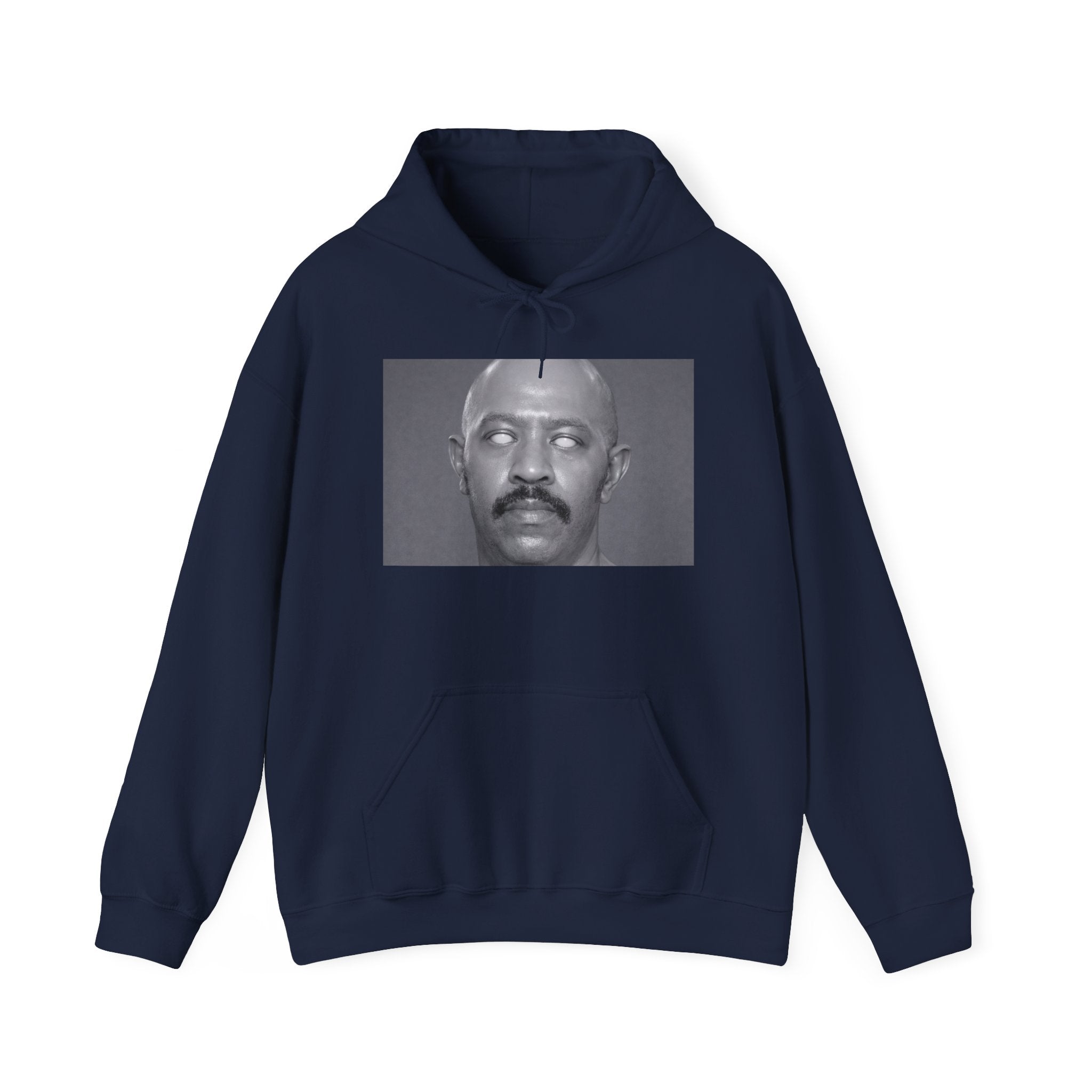 Hoodie — Retro Monochrome Eyebrow Raise Face Print