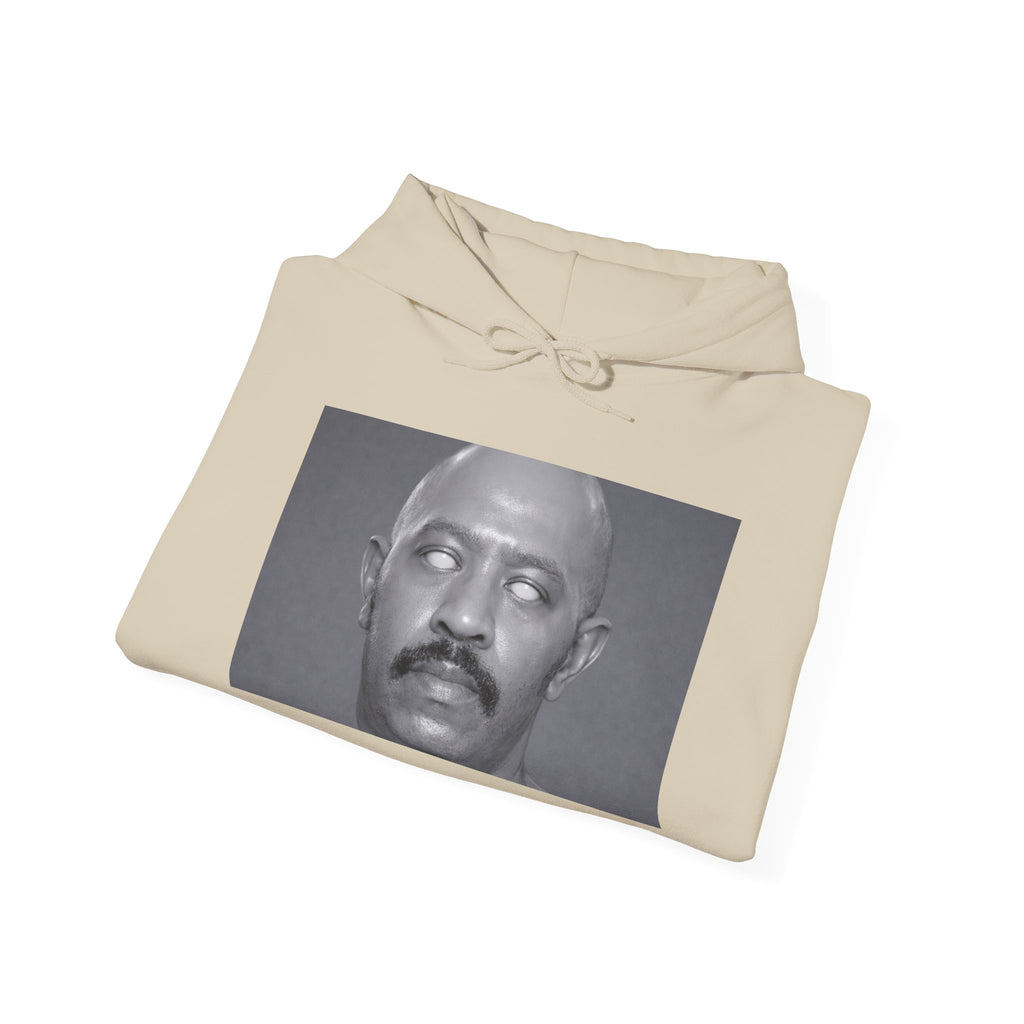 Hoodie — Retro Monochrome Eyebrow Raise Face Print