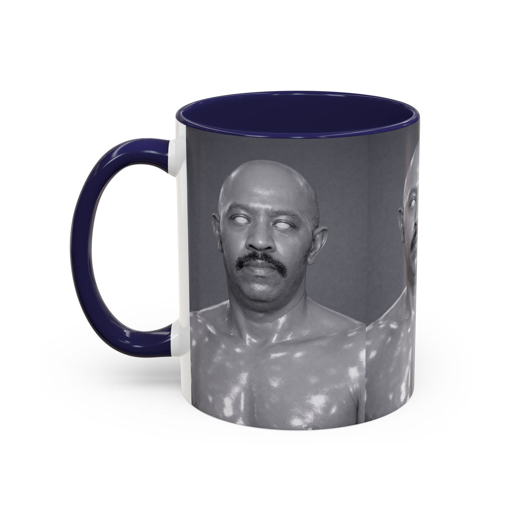 Accent Coffee Mug — Retro Black & White Portrait Accent Mug