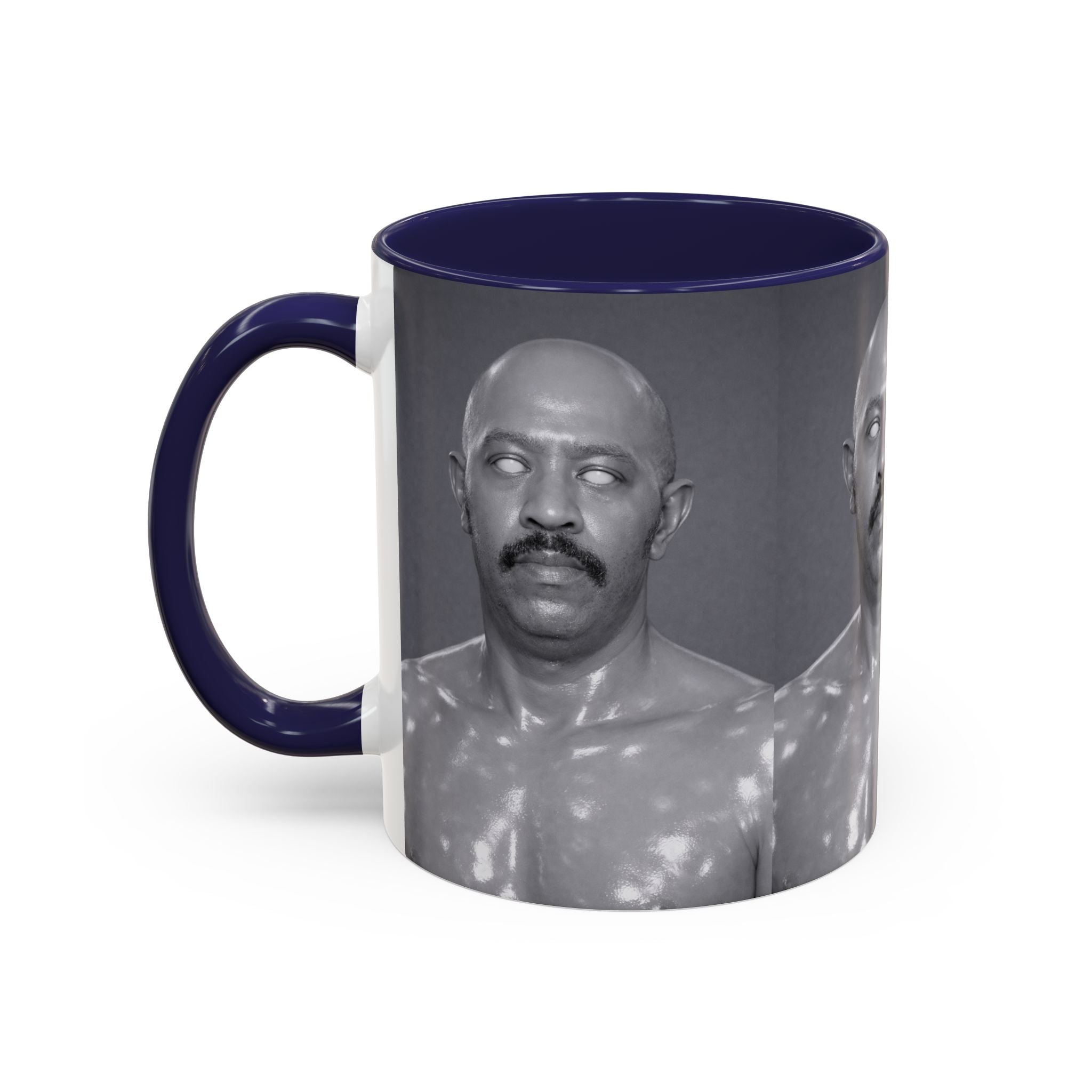 Accent Coffee Mug — Retro Black & White Portrait Accent Mug