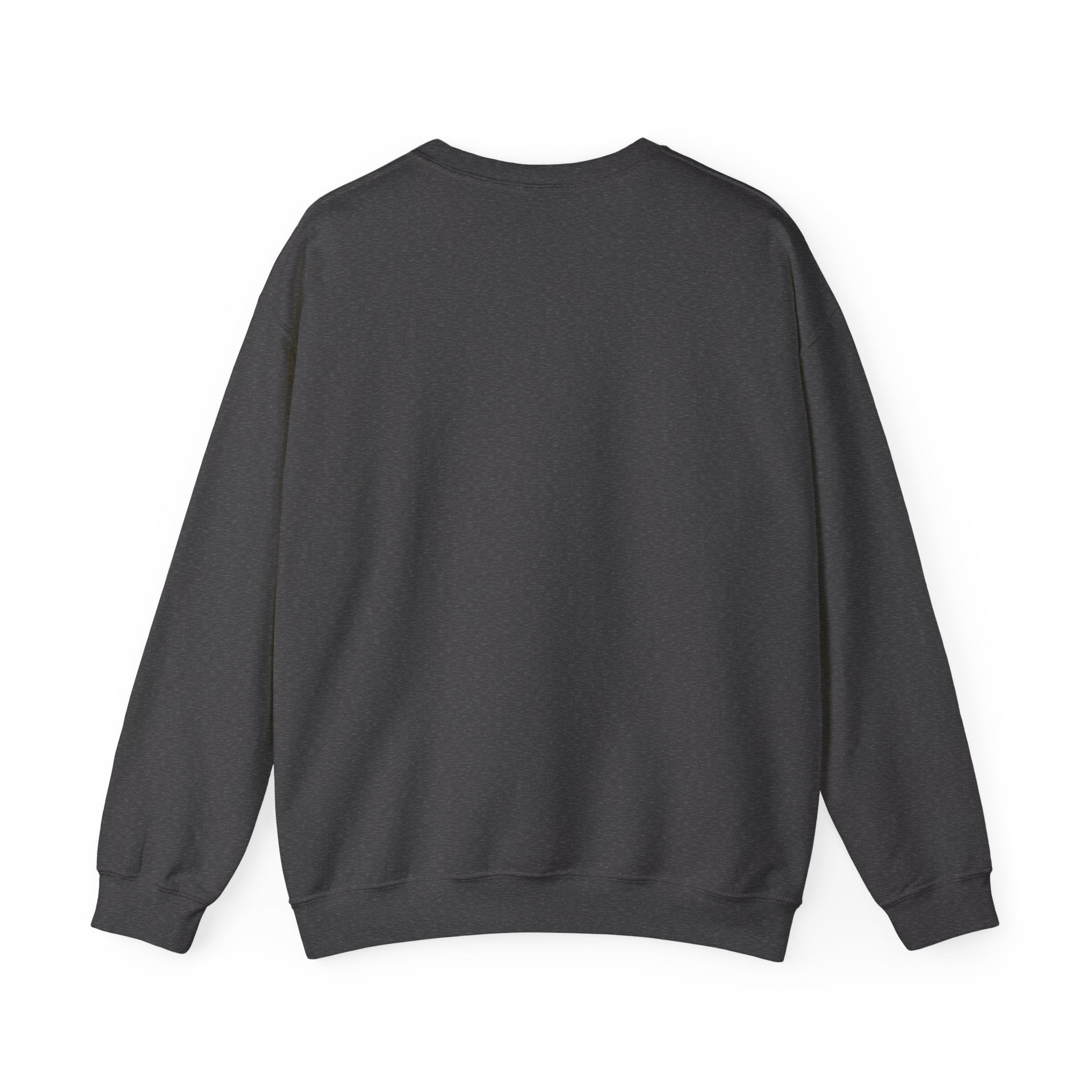 Crewneck Sweatshirt with Surreal Portrait Print — Monochrome Bald Man Art