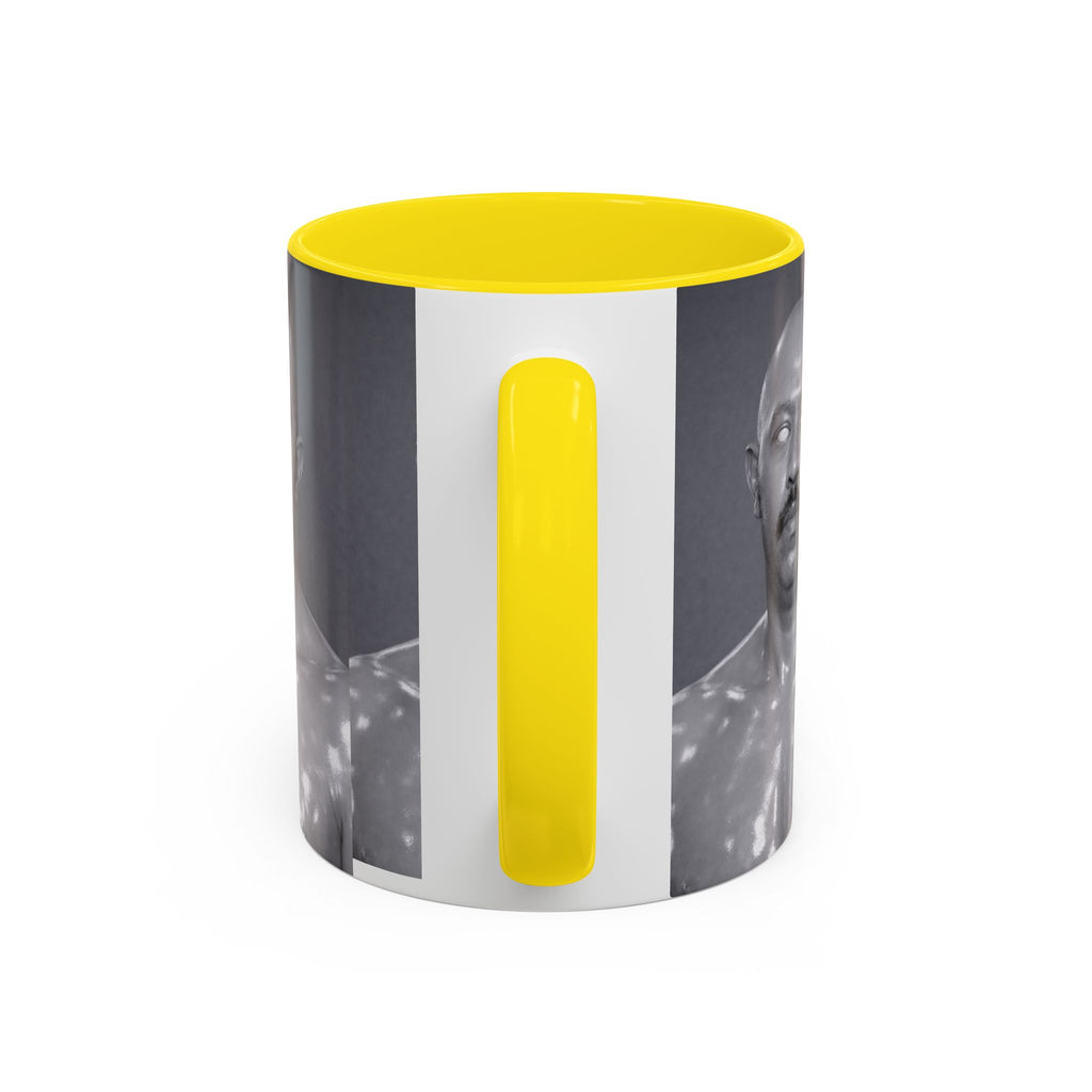 Accent Coffee Mug — Retro Black & White Portrait Accent Mug