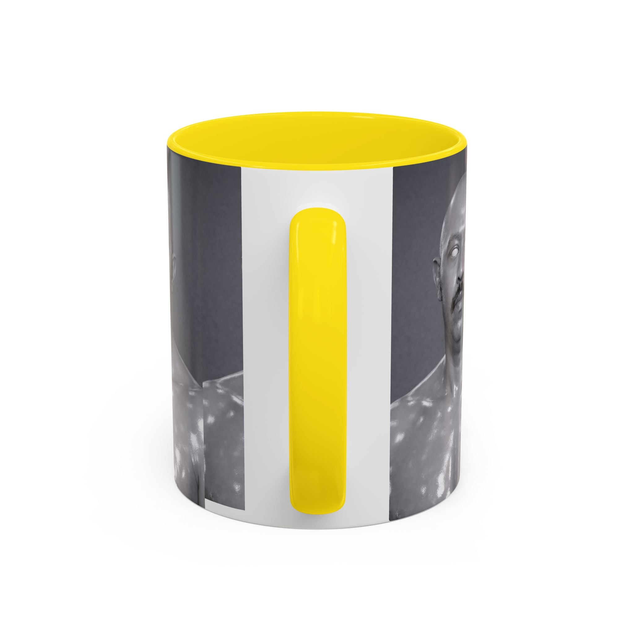 Accent Coffee Mug — Retro Black & White Portrait Accent Mug