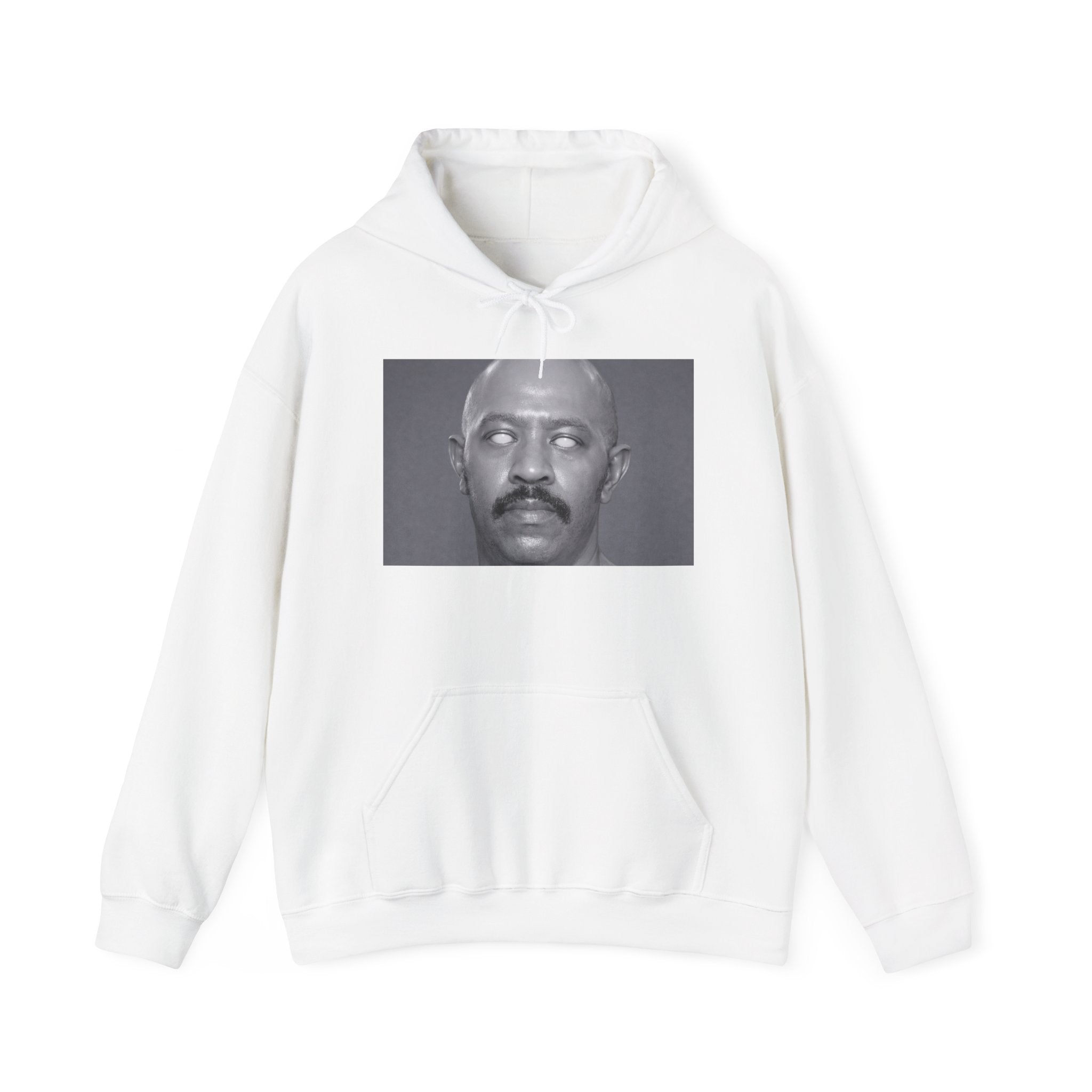 Hoodie — Retro Monochrome Eyebrow Raise Face Print