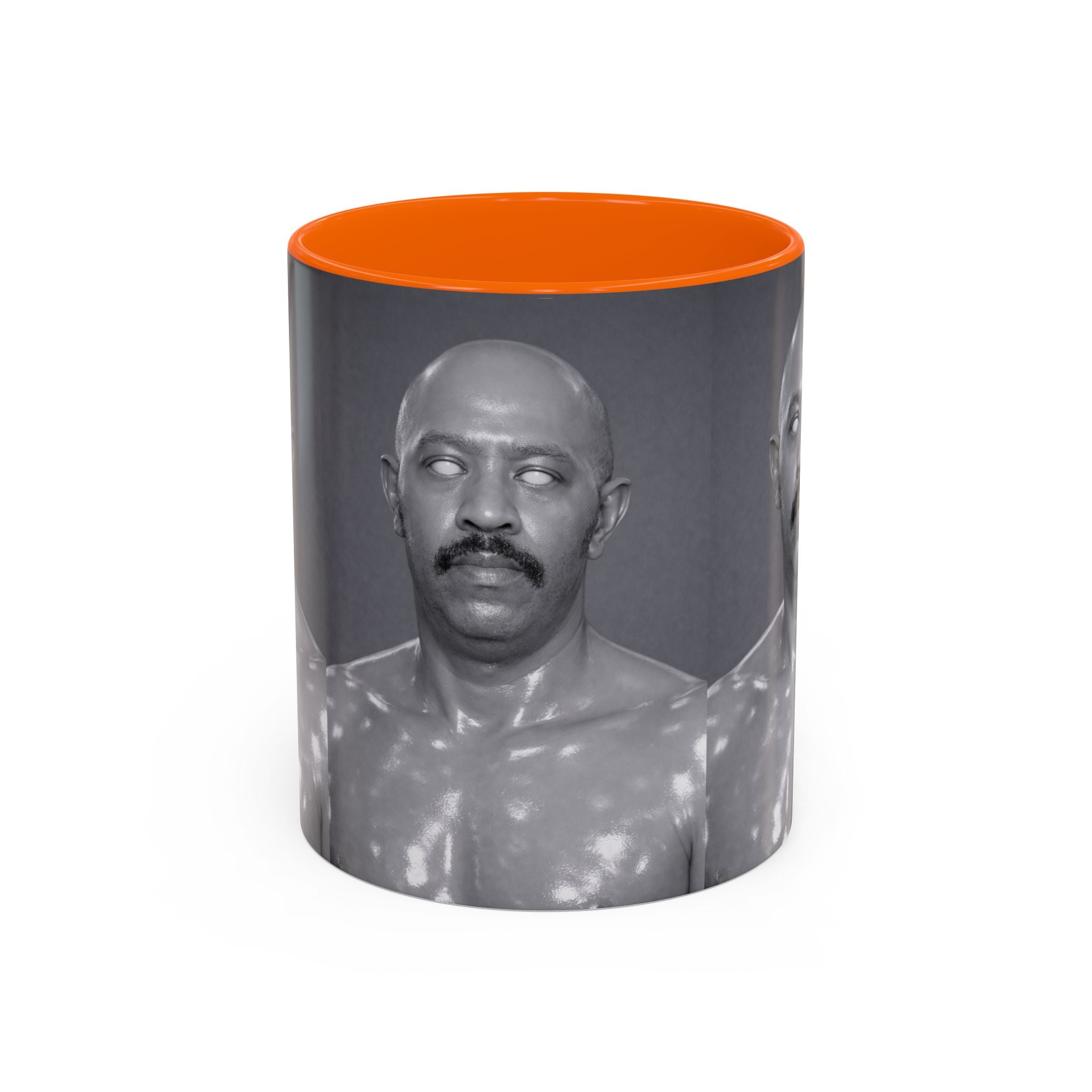 Accent Coffee Mug — Retro Black & White Portrait Accent Mug
