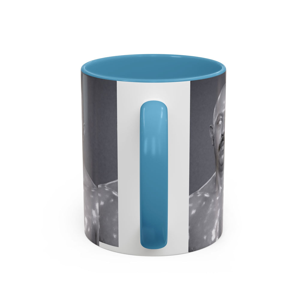 Accent Coffee Mug — Retro Black & White Portrait Accent Mug