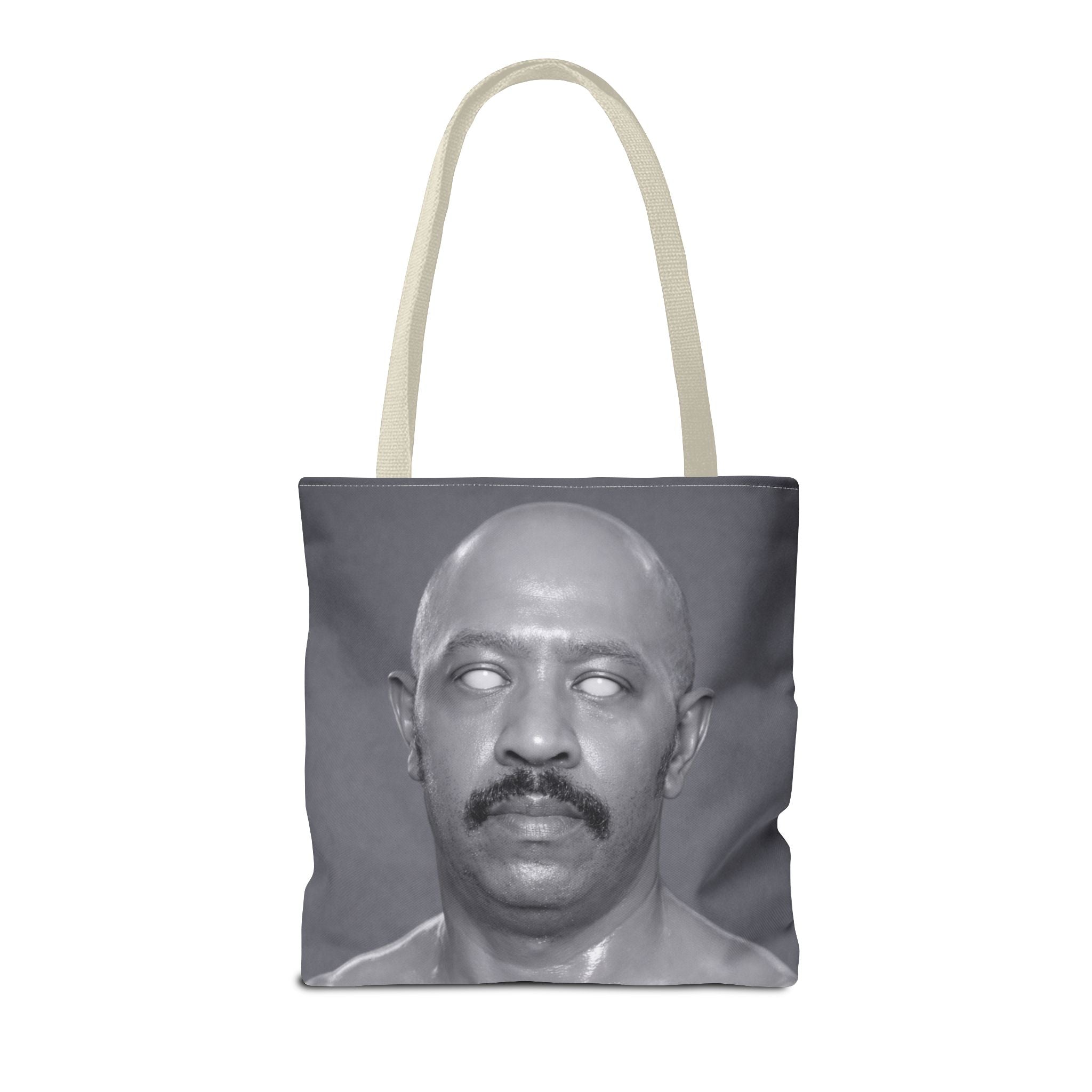 Spooky Vintage Portrait Tote Bag – Retro Ghost-Eyes Novelty Tote