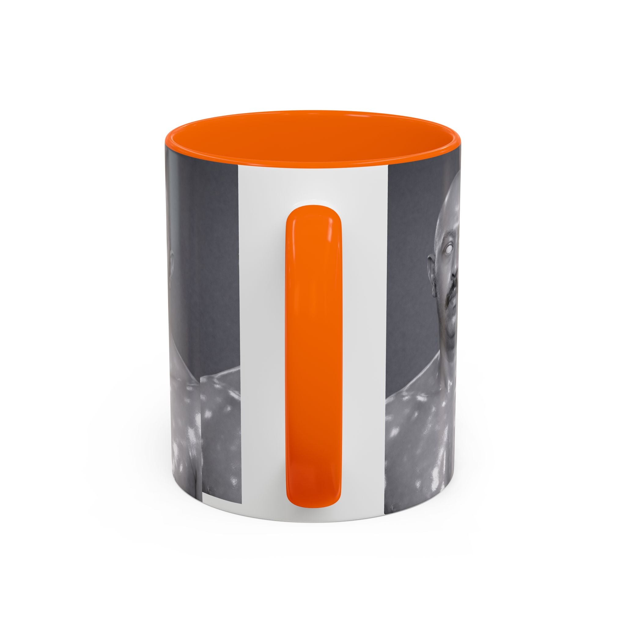Accent Coffee Mug — Retro Black & White Portrait Accent Mug