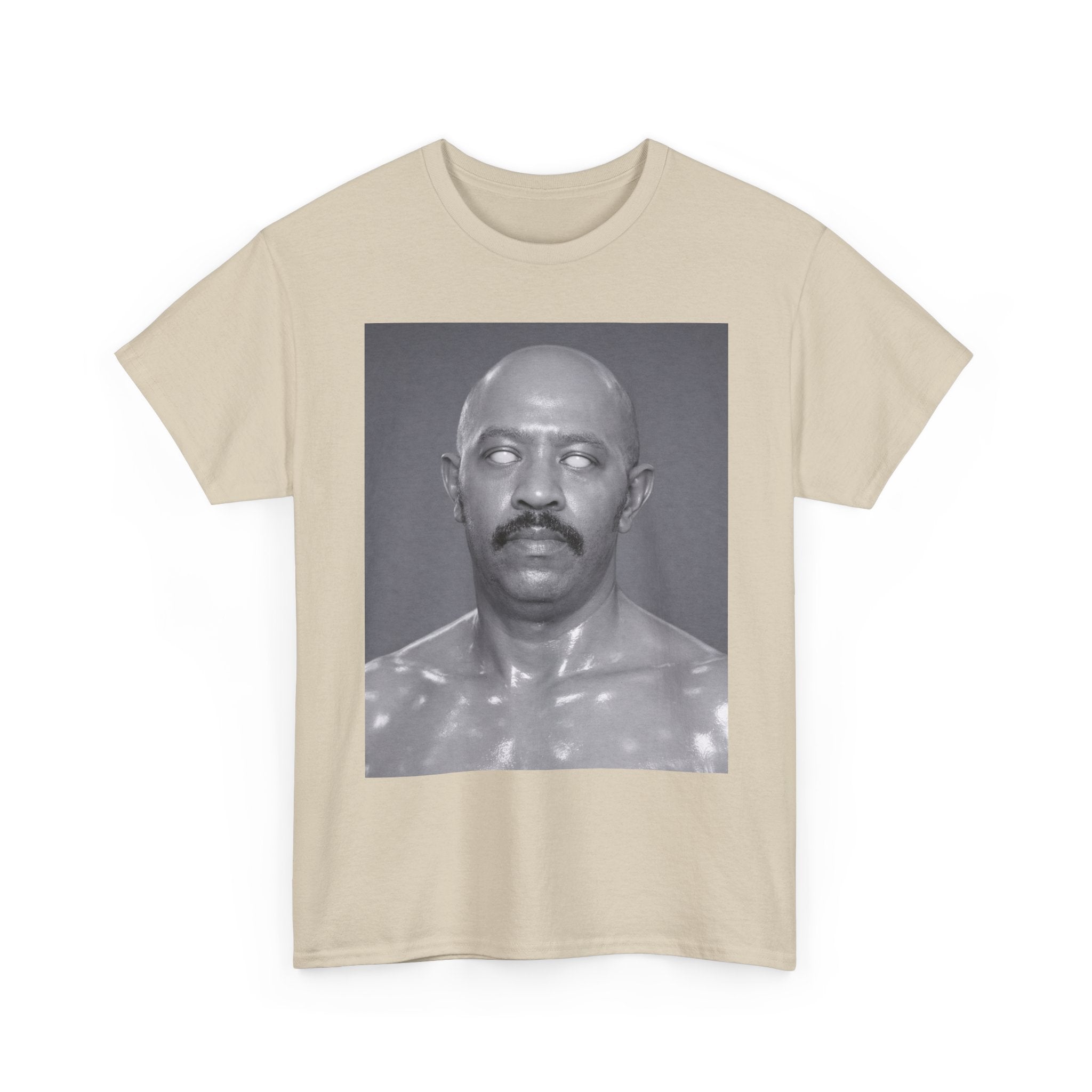 Graphic Tee — Retro Black & White Portrait Print